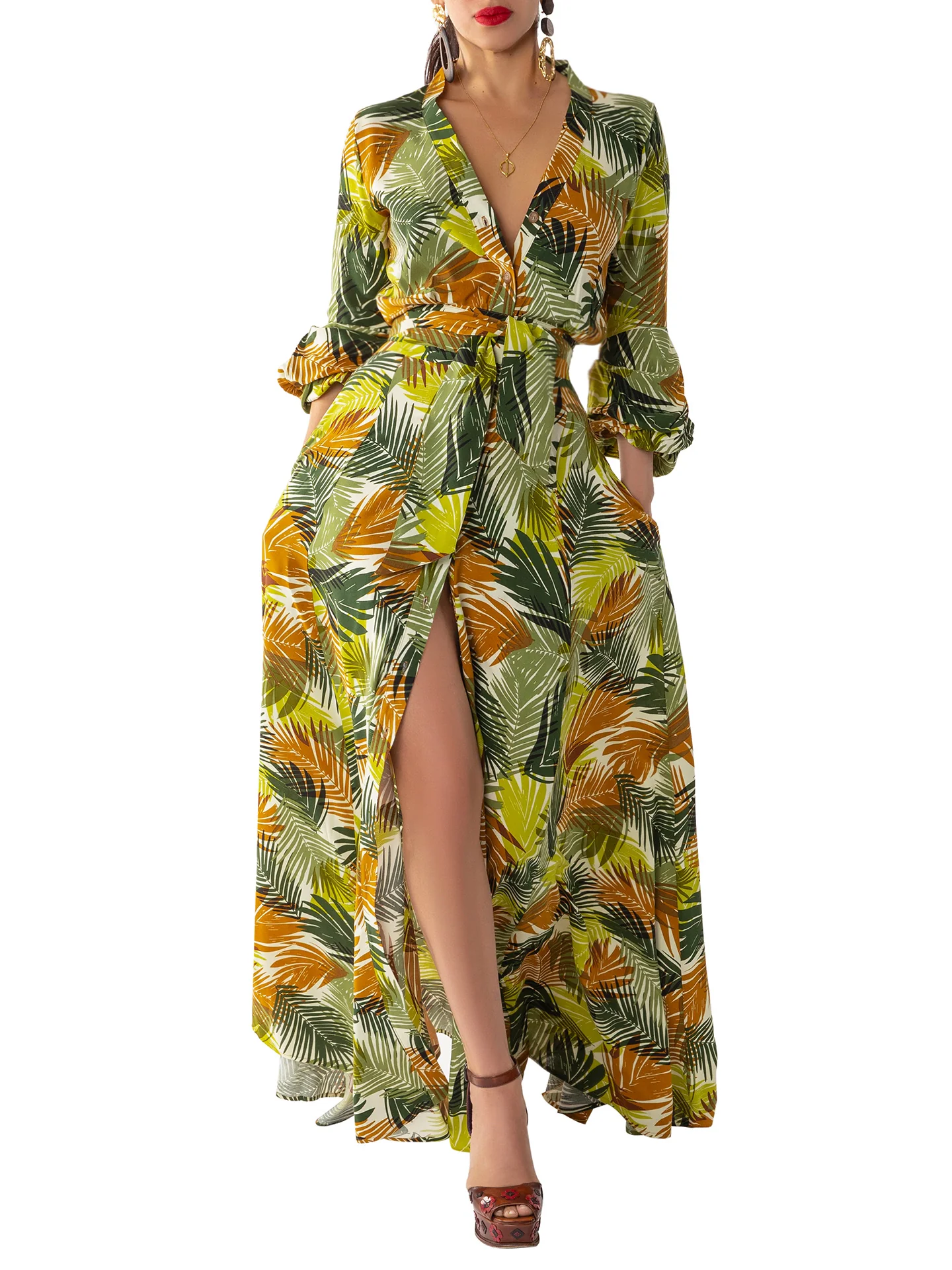 "Acacia" Print Maxi Dress - Image 2