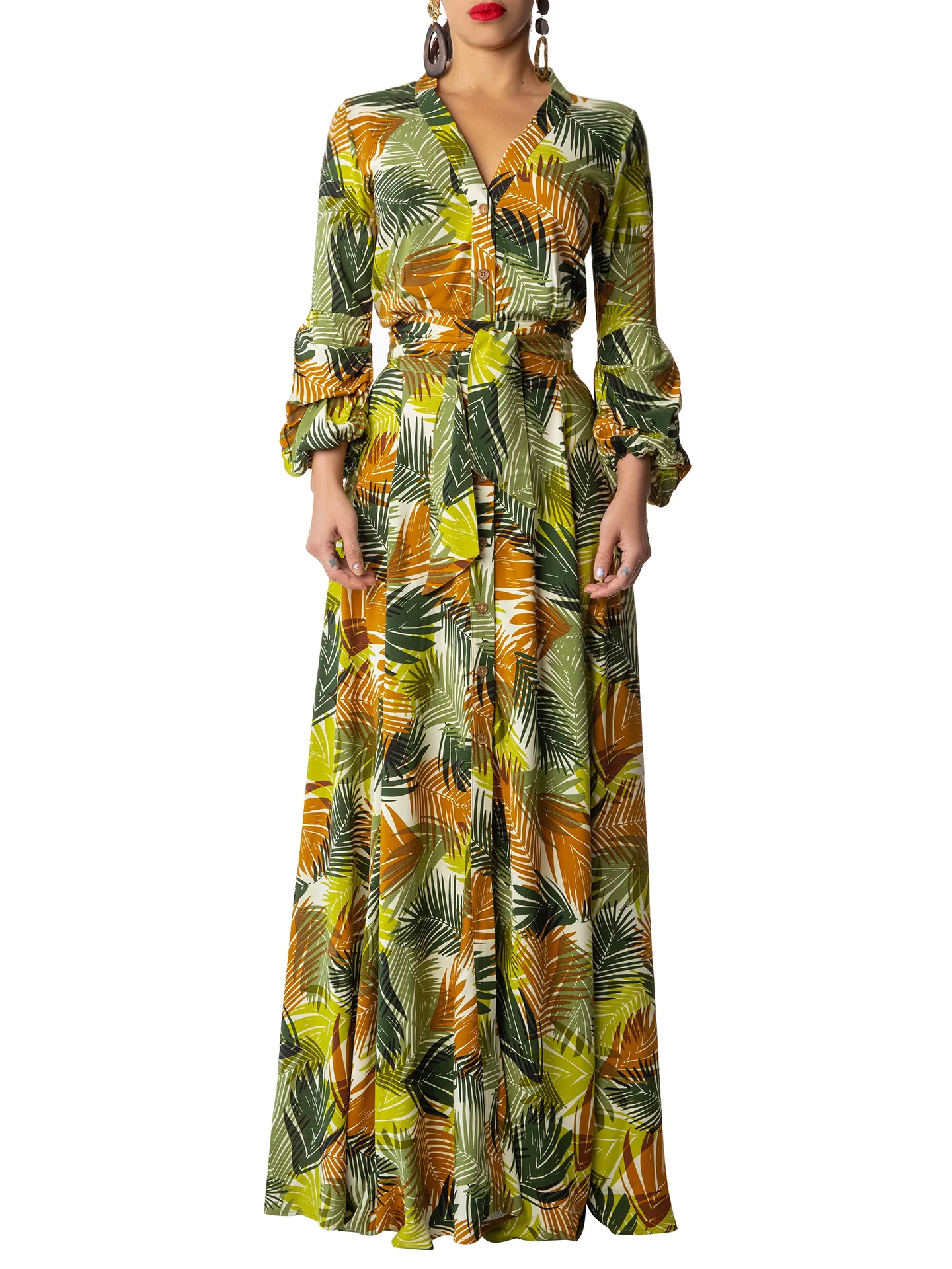 "Acacia" Print Maxi Dress - Image 3