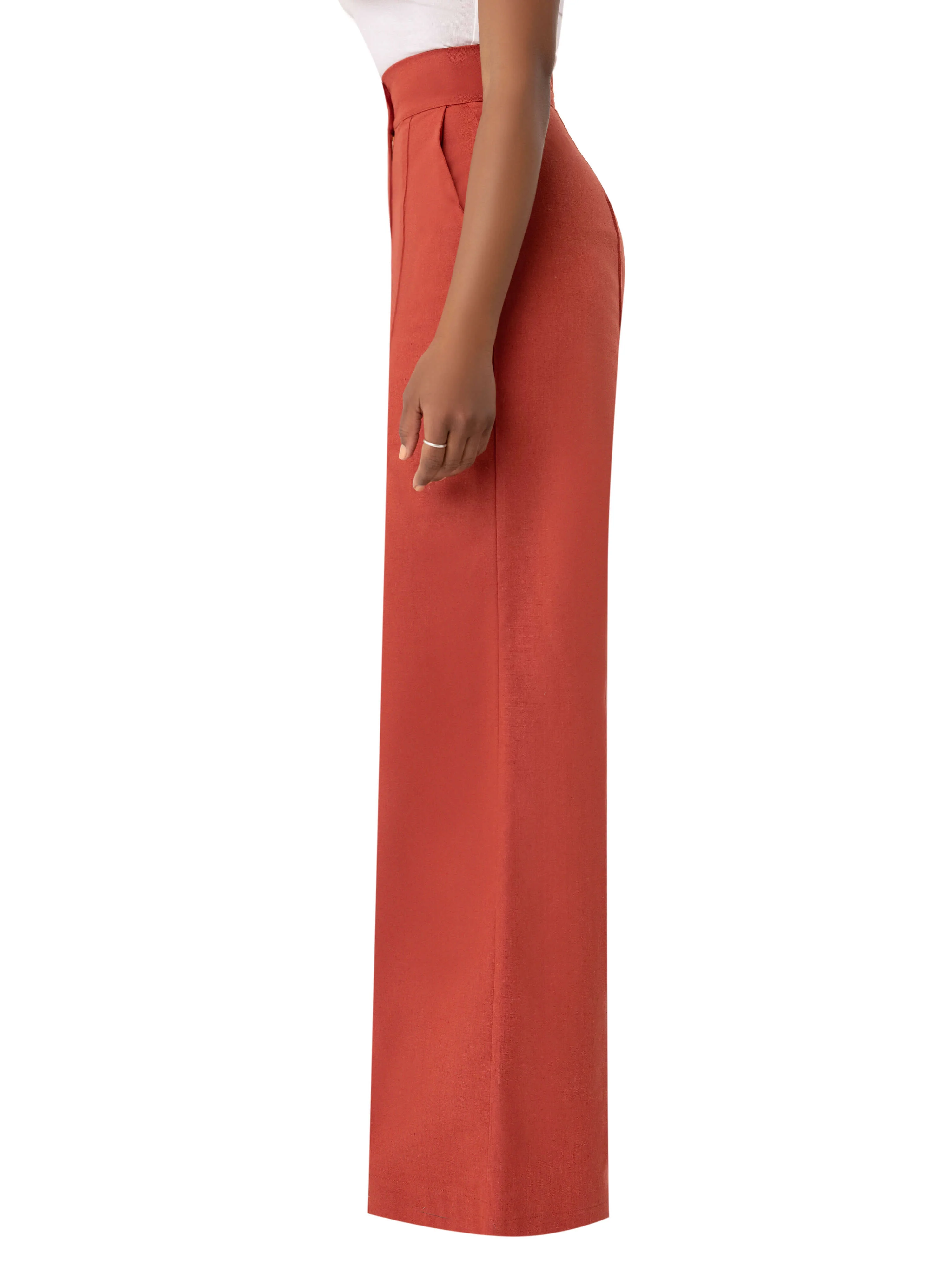 "Addie" Rust High Waist Pants - Image 5