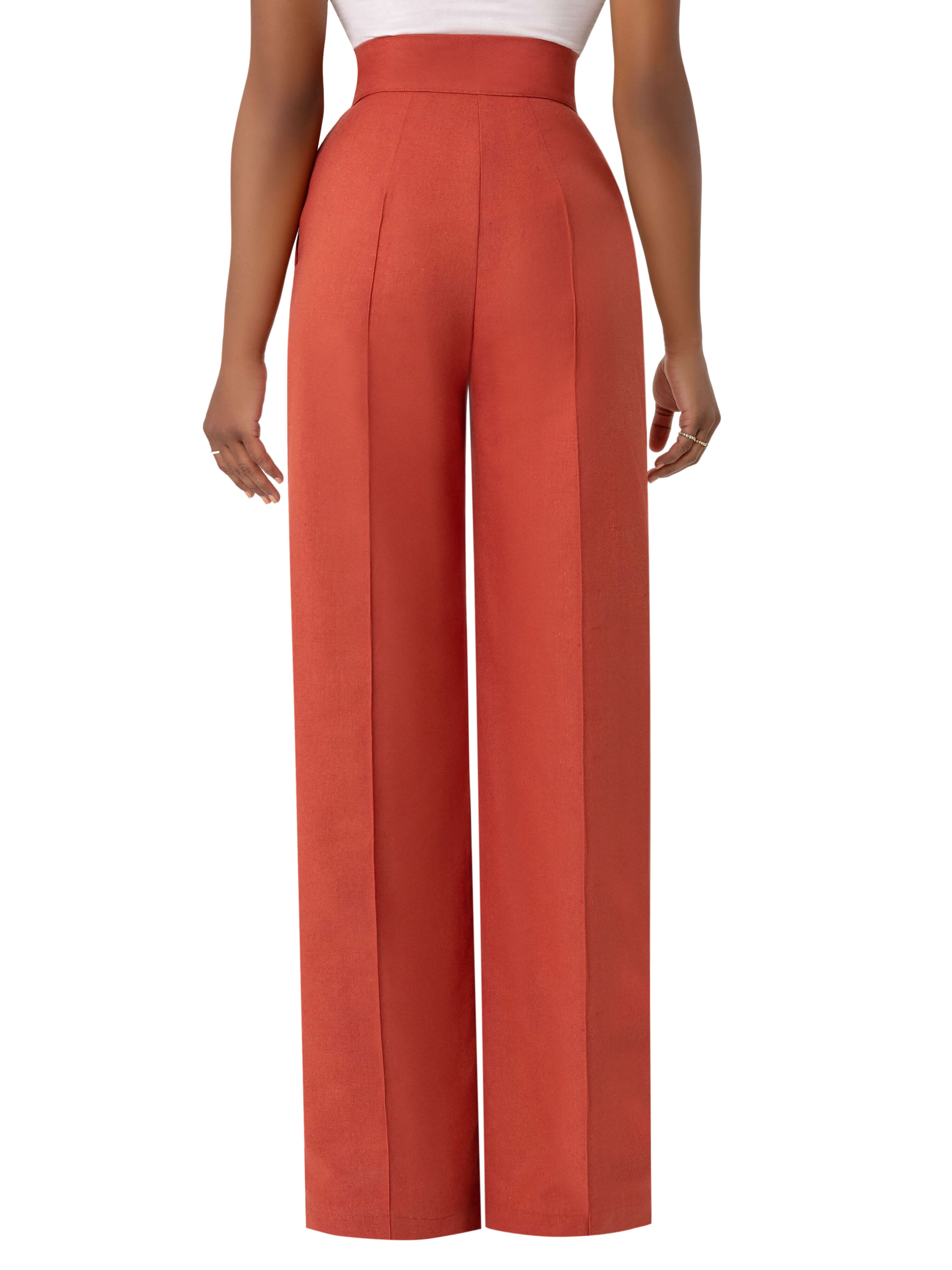 "Addie" Rust High Waist Pants - Image 6