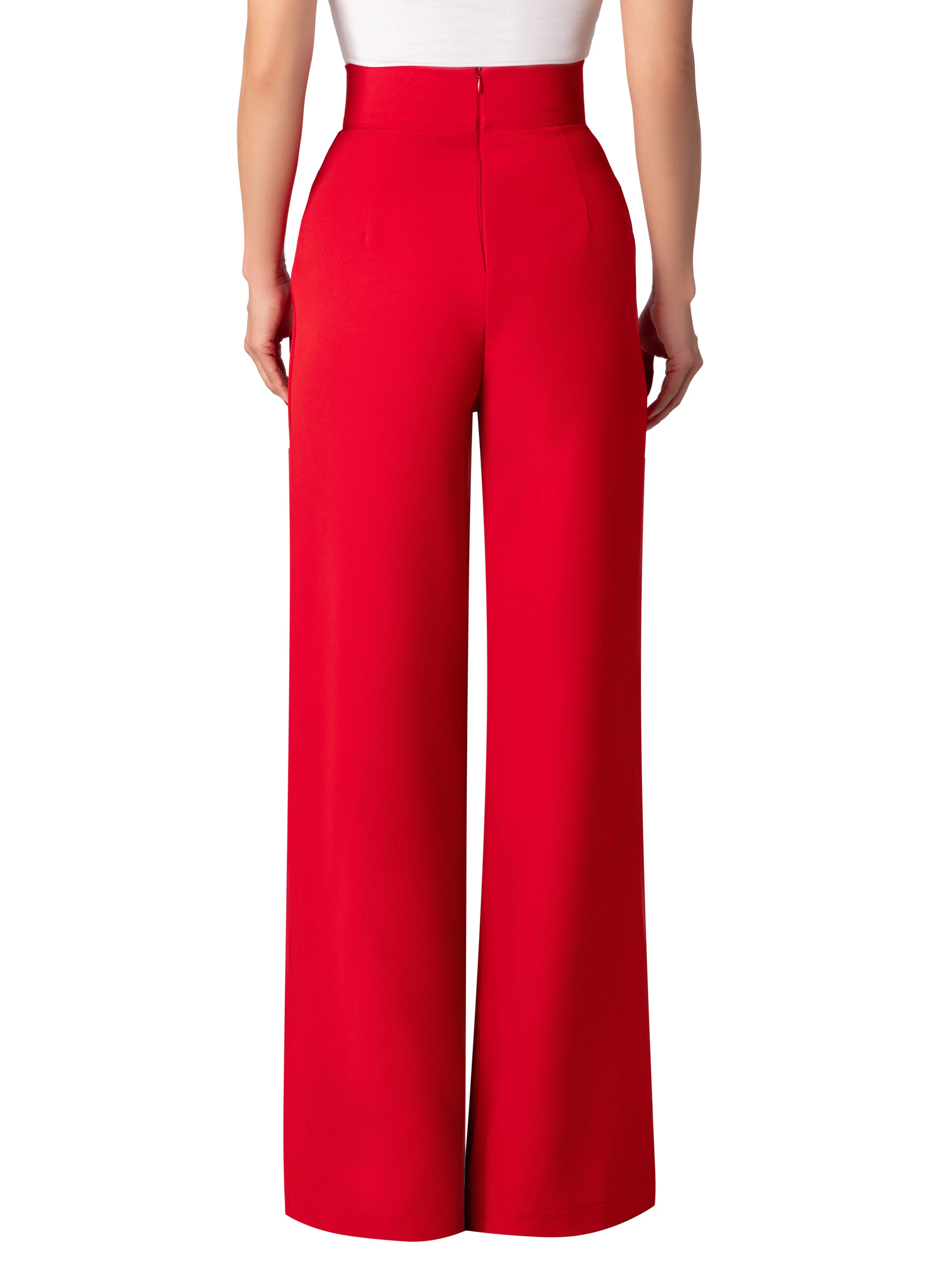 "Adore" Red High Waist Pants - Image 5