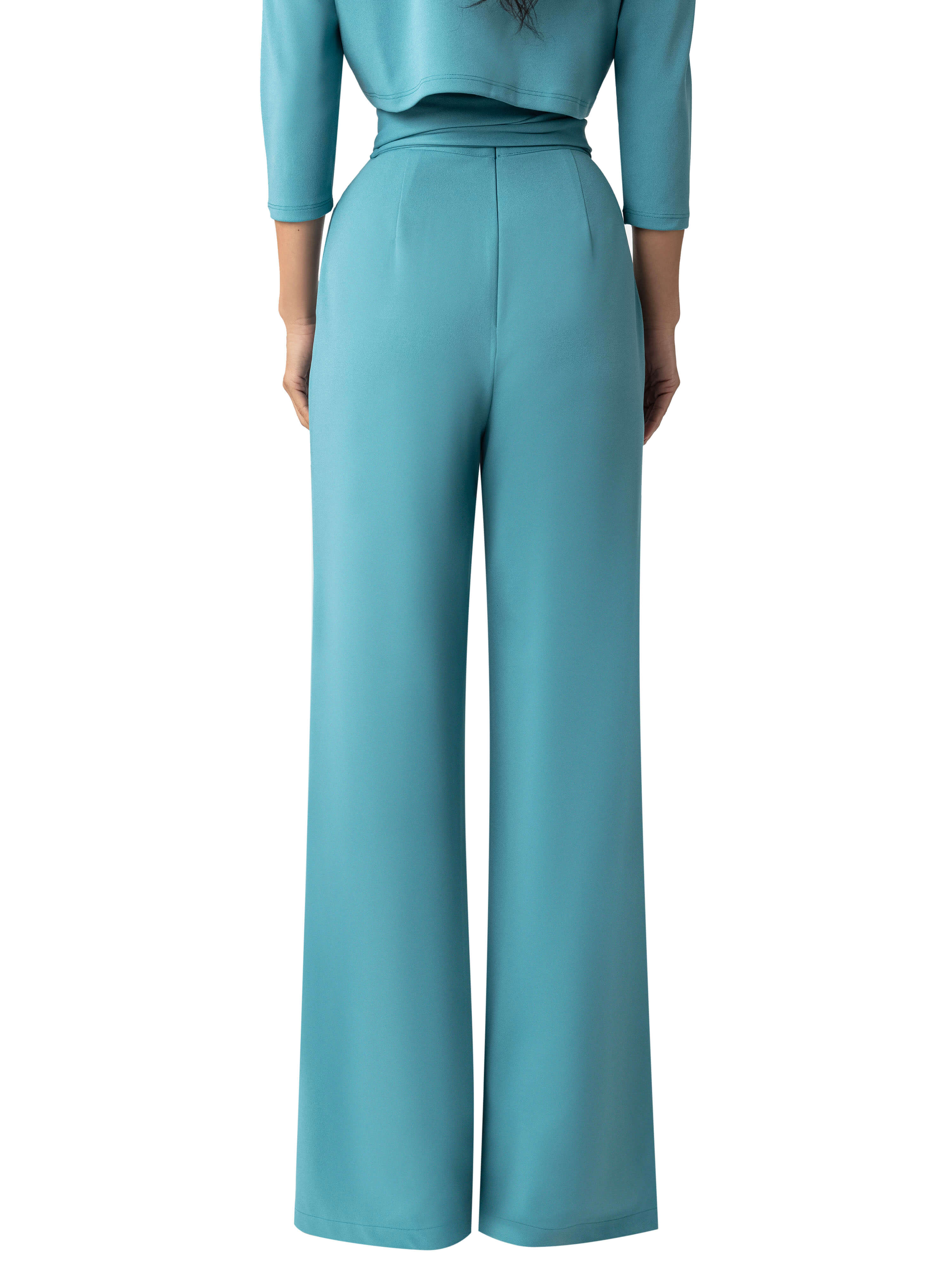 "Alanis" Seafoam Belted Pants - Image 5