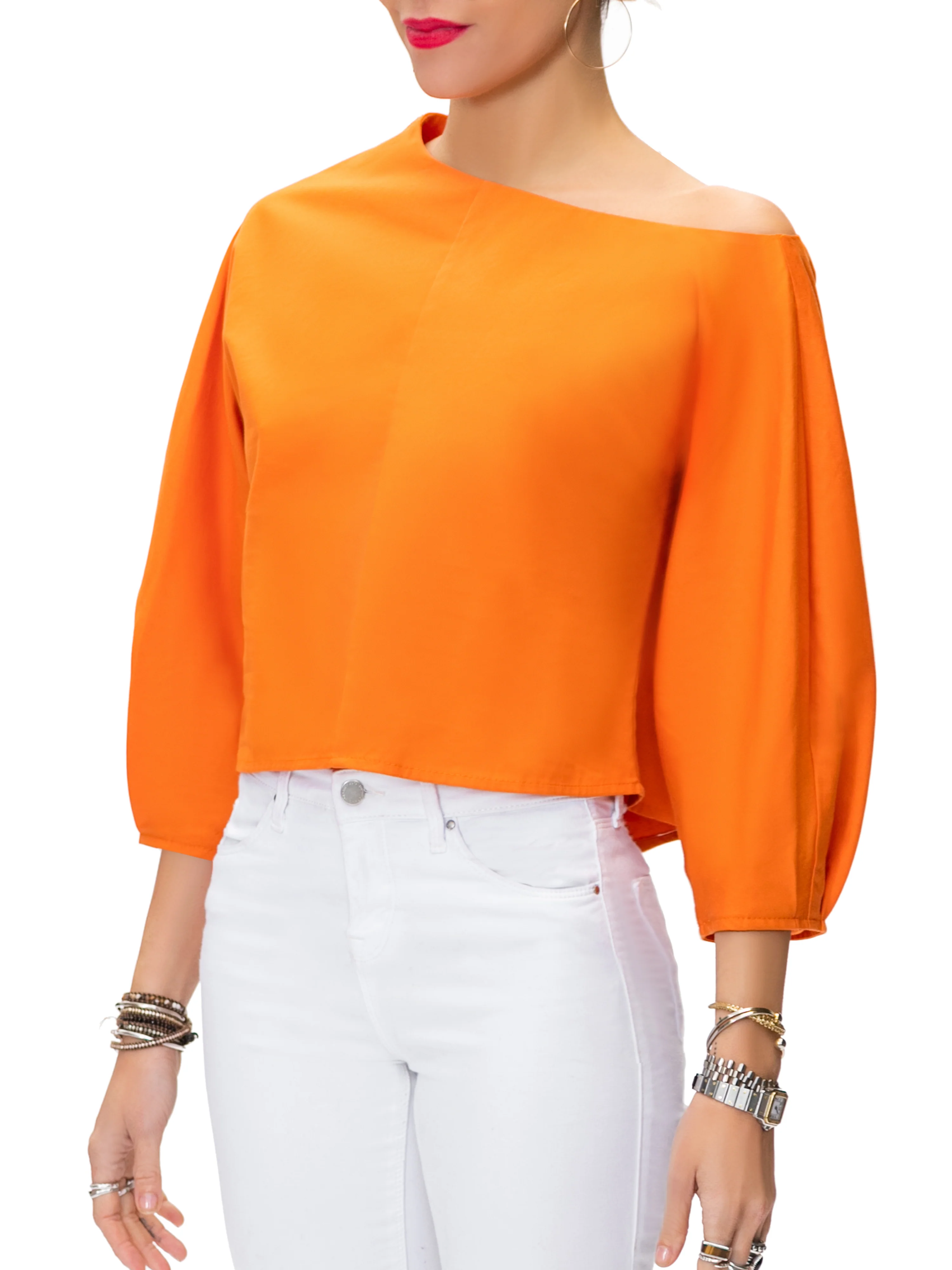 "Alice" Orange Off Shoulder Top - Image 5