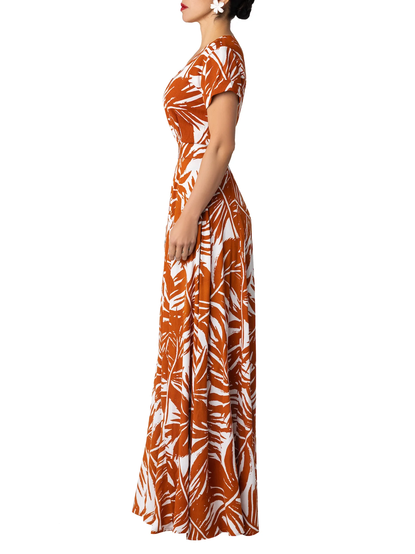 “Alma” Brown Button Down Maxi Dress - Image 4