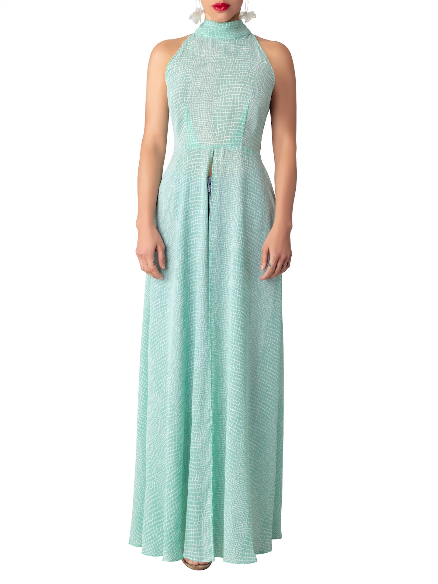 “Anastasia” Mint Maxi Halter Top - Image 6