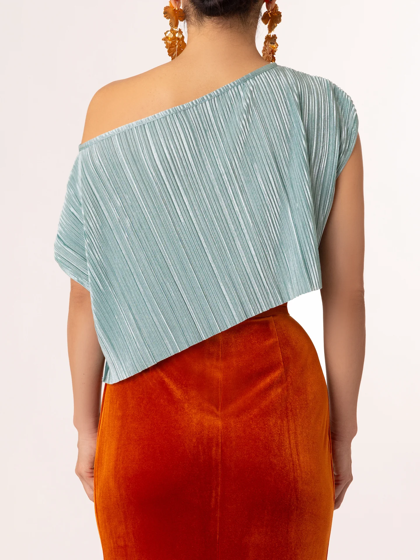 “Aubrey” Crystal Blue Crop Top - Image 7