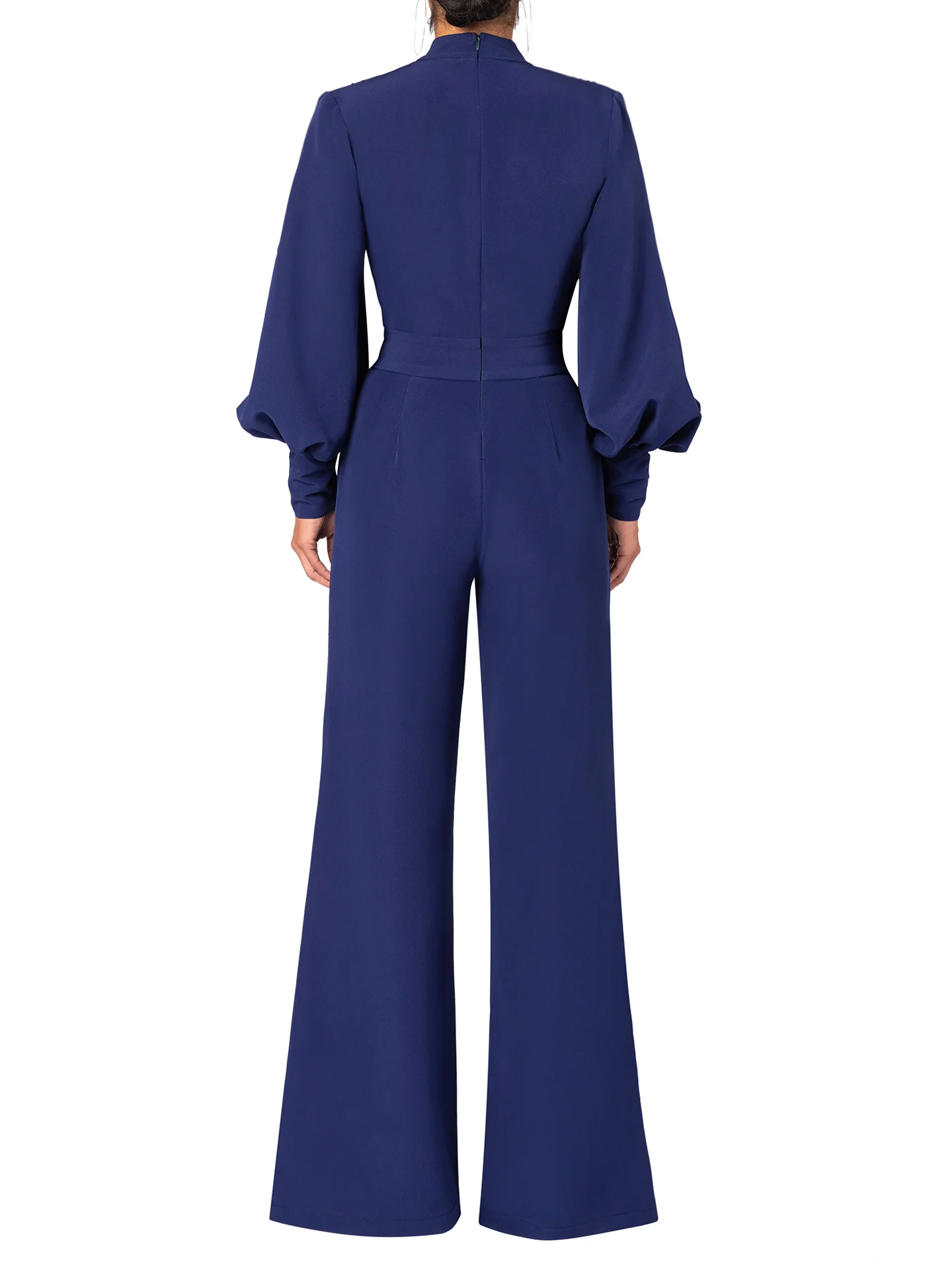 "Ava" Navy Keyhole Jumpsuit - Image 5