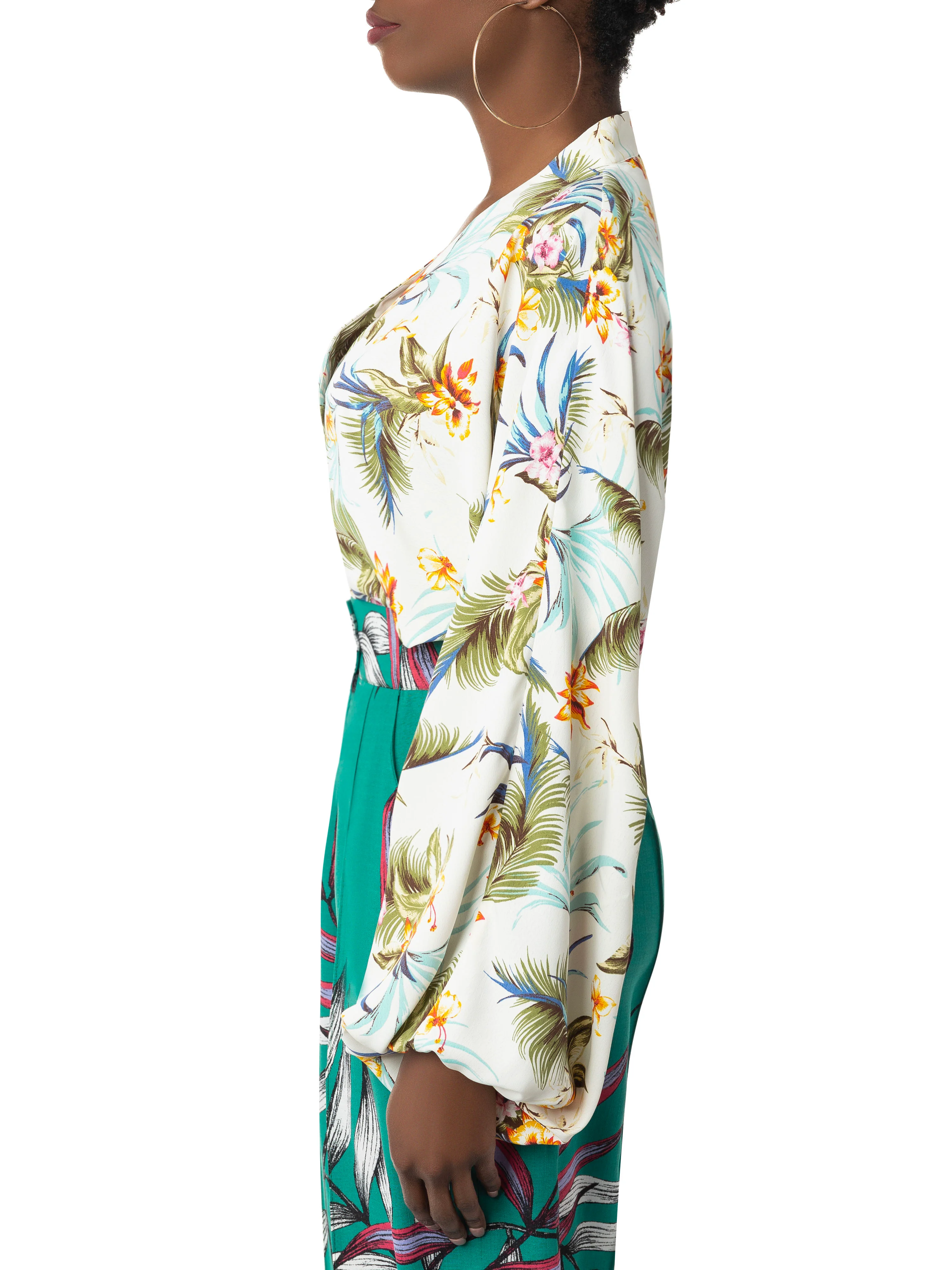 "Avril" Ivory Print Bodysuit - Image 4