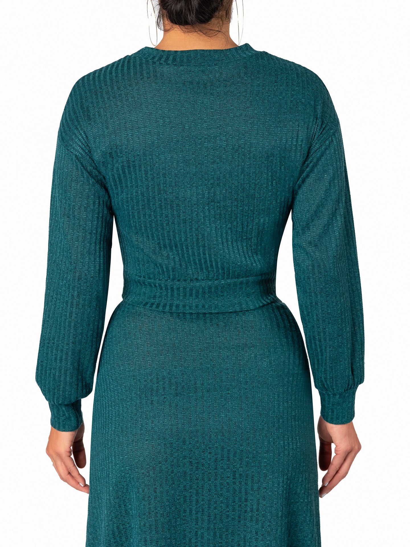 "Barbs" Hunter Green Front Cross Top - Image 6