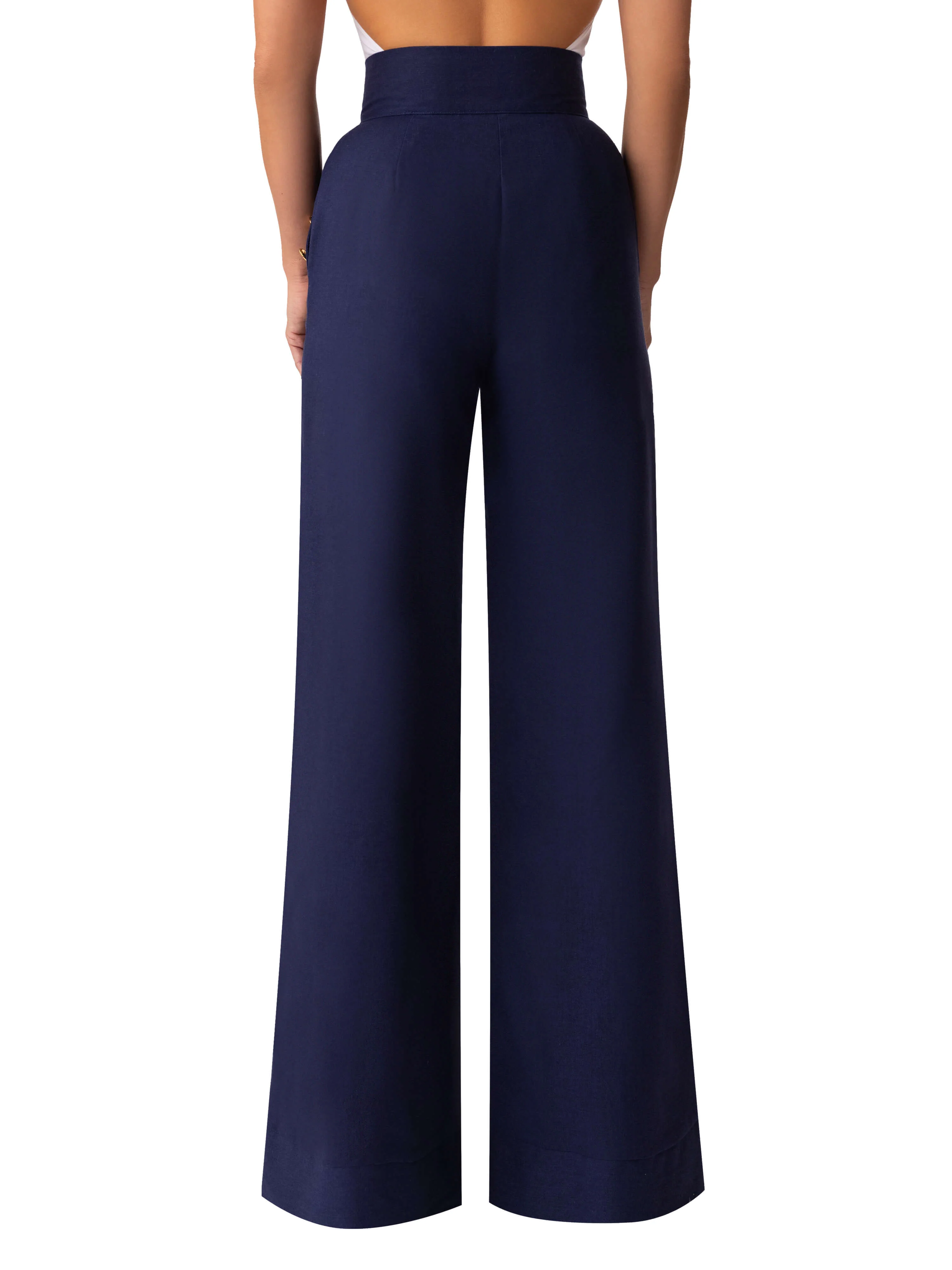 "Bay" Nautical Navy High Waist Pants - Image 7