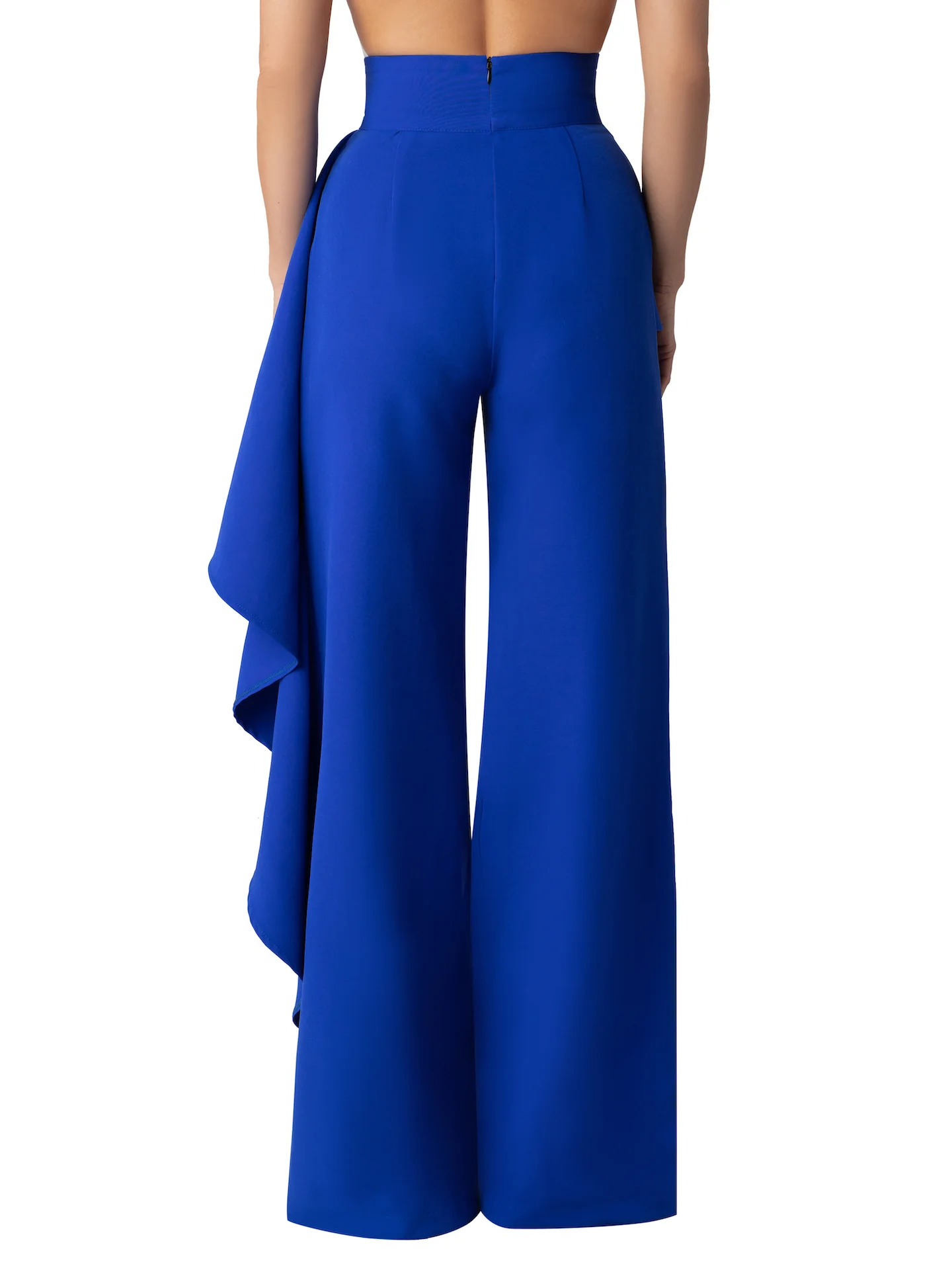 "Blueberry" Blue Flounce High Waist Pants - Image 6