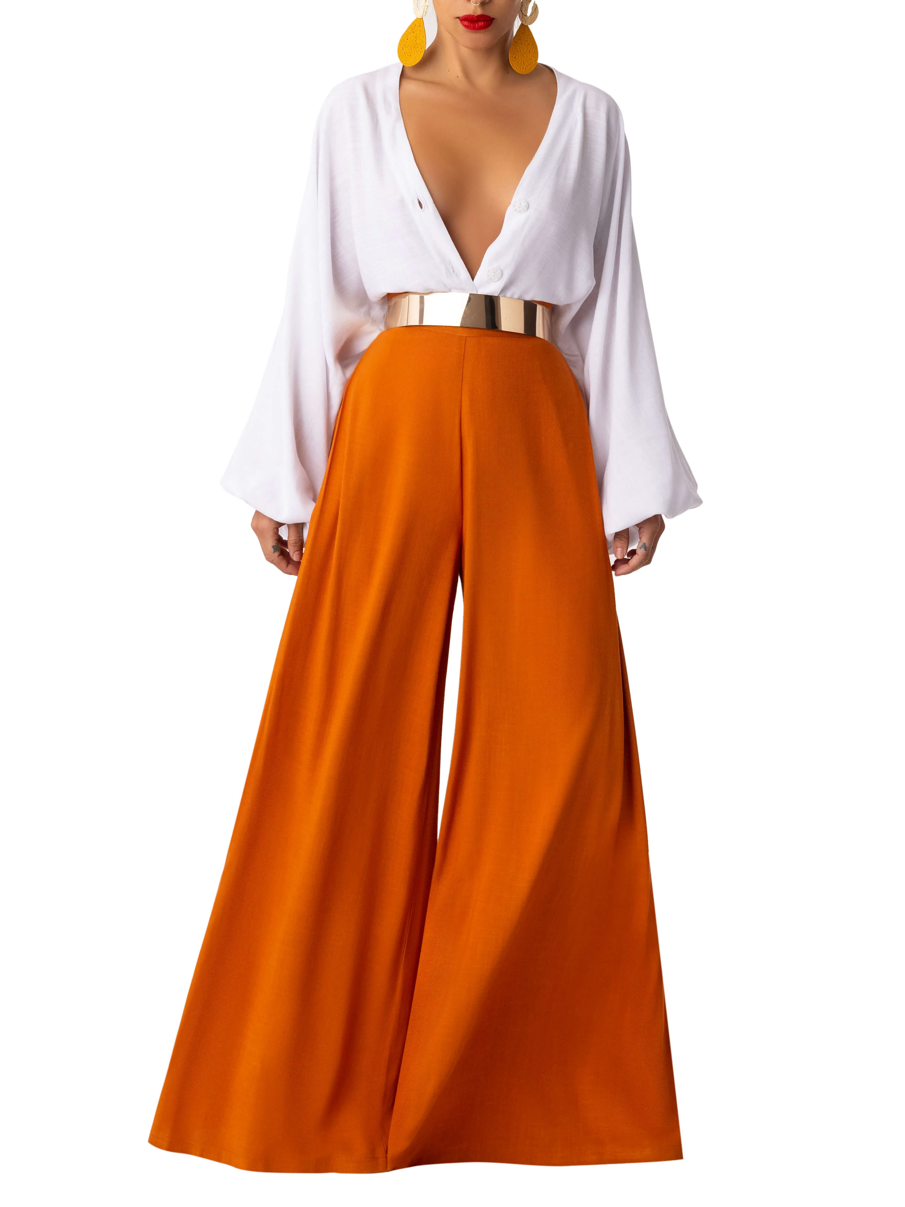 "Bouvardia" White Button-Down Top - Image 3