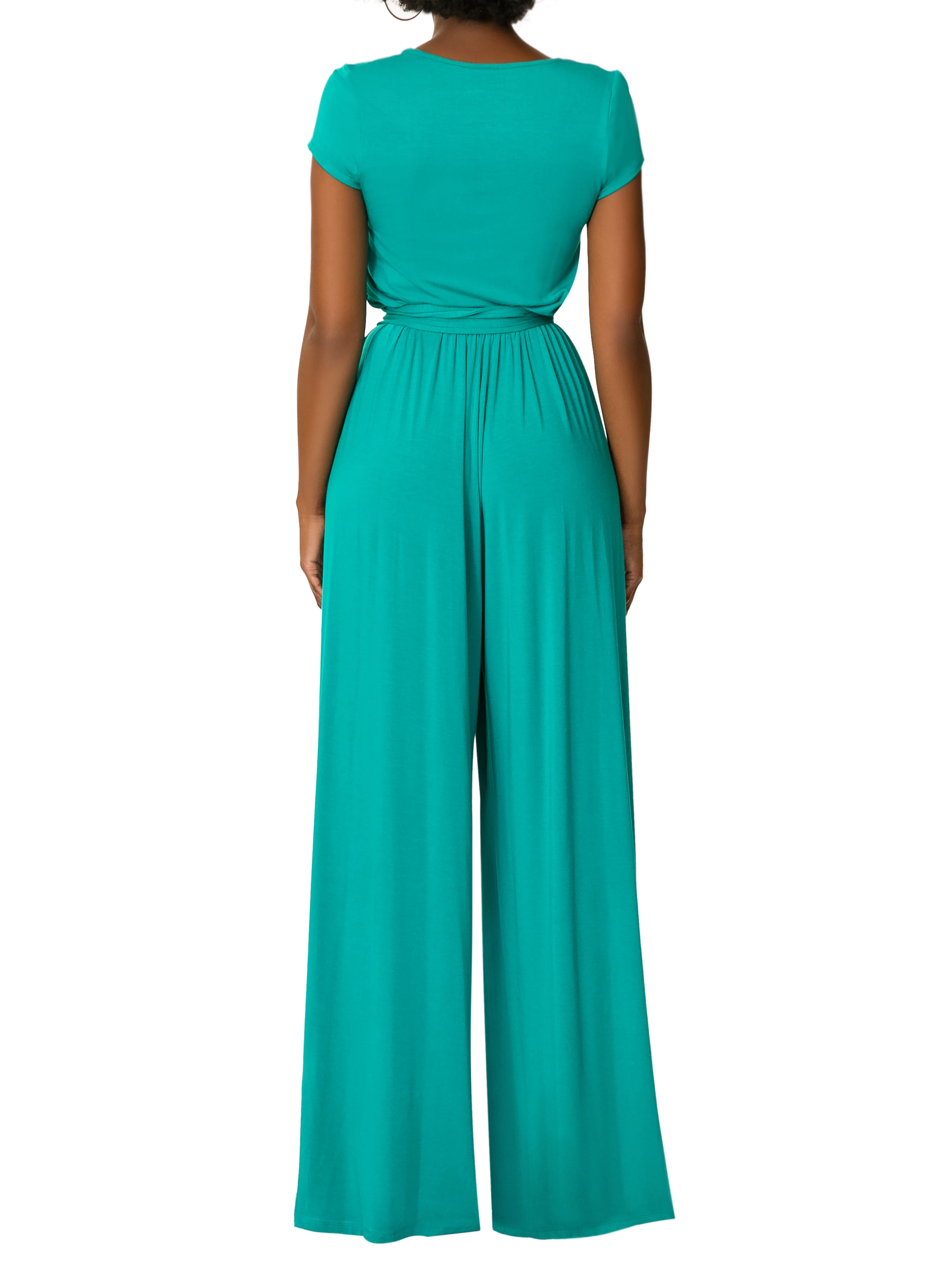 "Breeze" Emerald Jersey Jumpsuit - Image 6