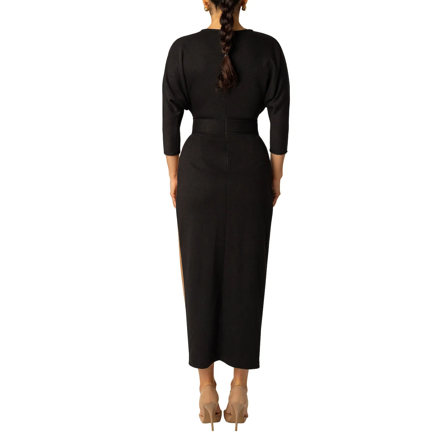 "Cassie" Colorblock Dolman Sleeve Dress - Image 6
