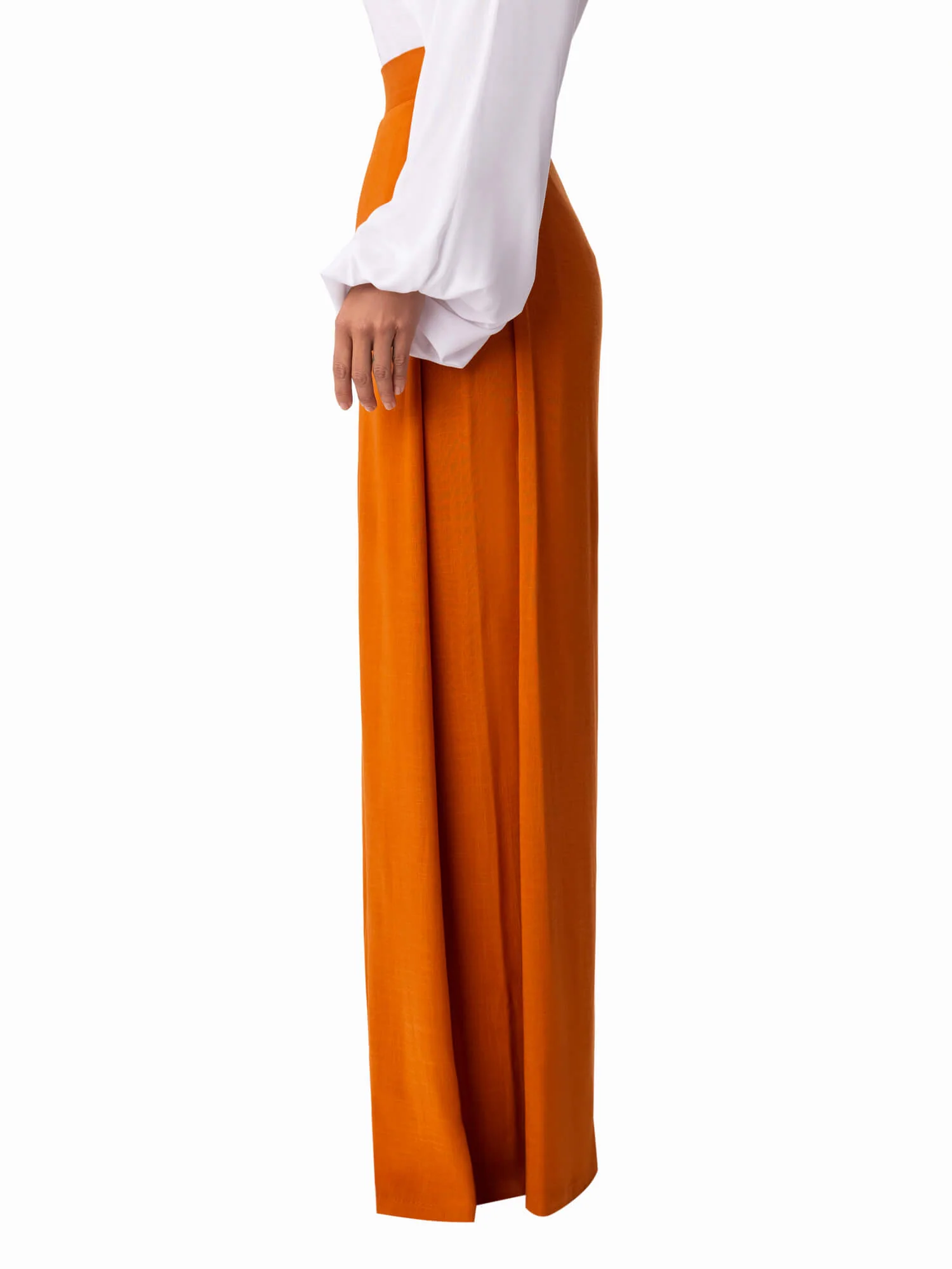 "Chrysanthemum" Toffee Wide Leg Pants - Image 5