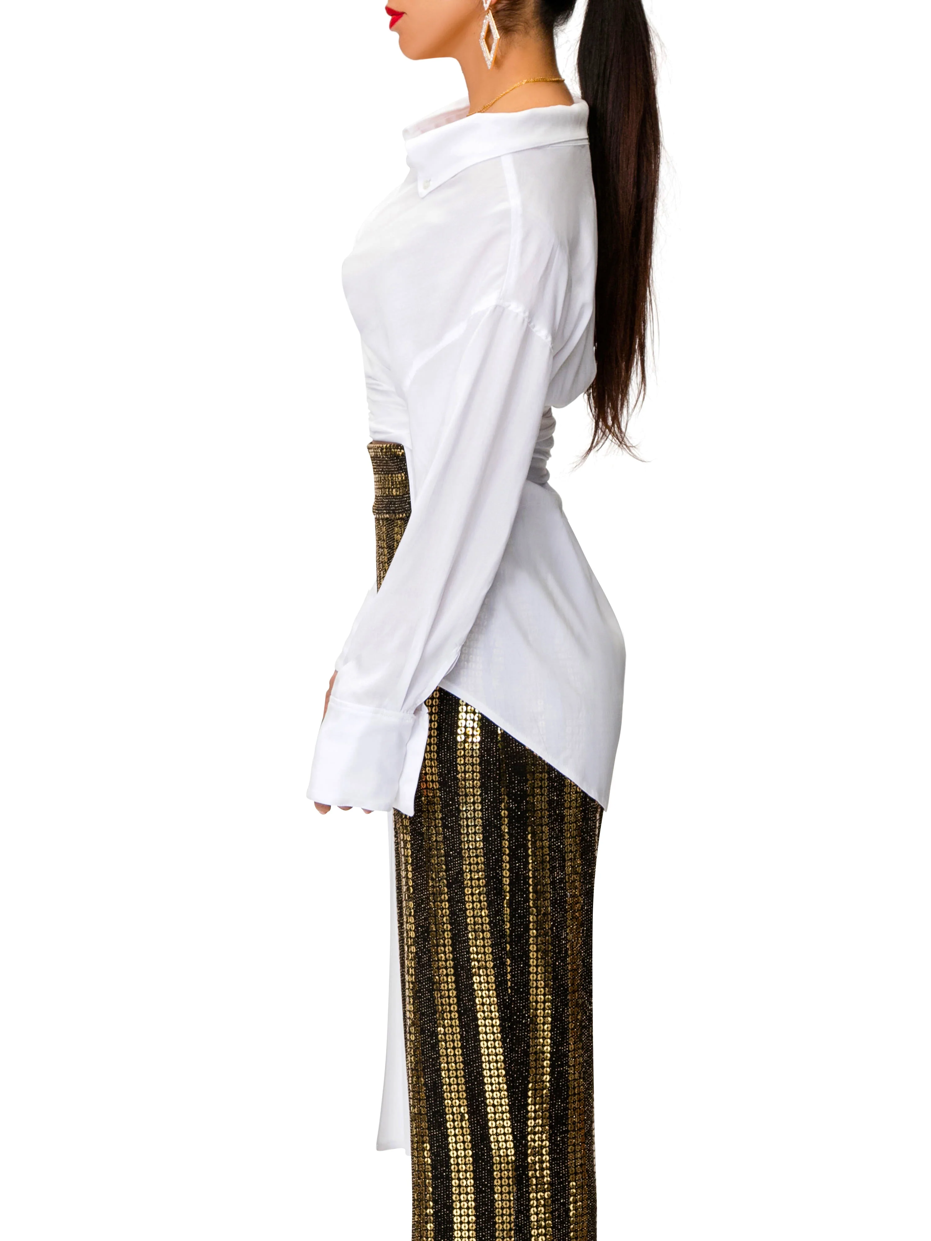 "Angel" Wrap Dress Shirt - Image 5
