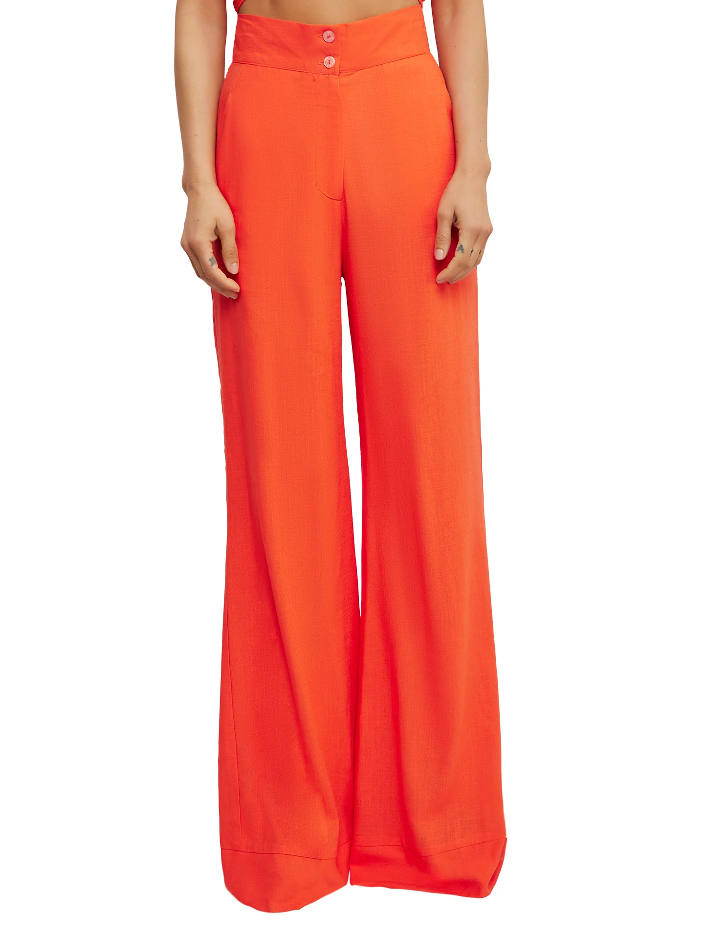 “Cordella” Orange High Waist Wide Leg - Image 4