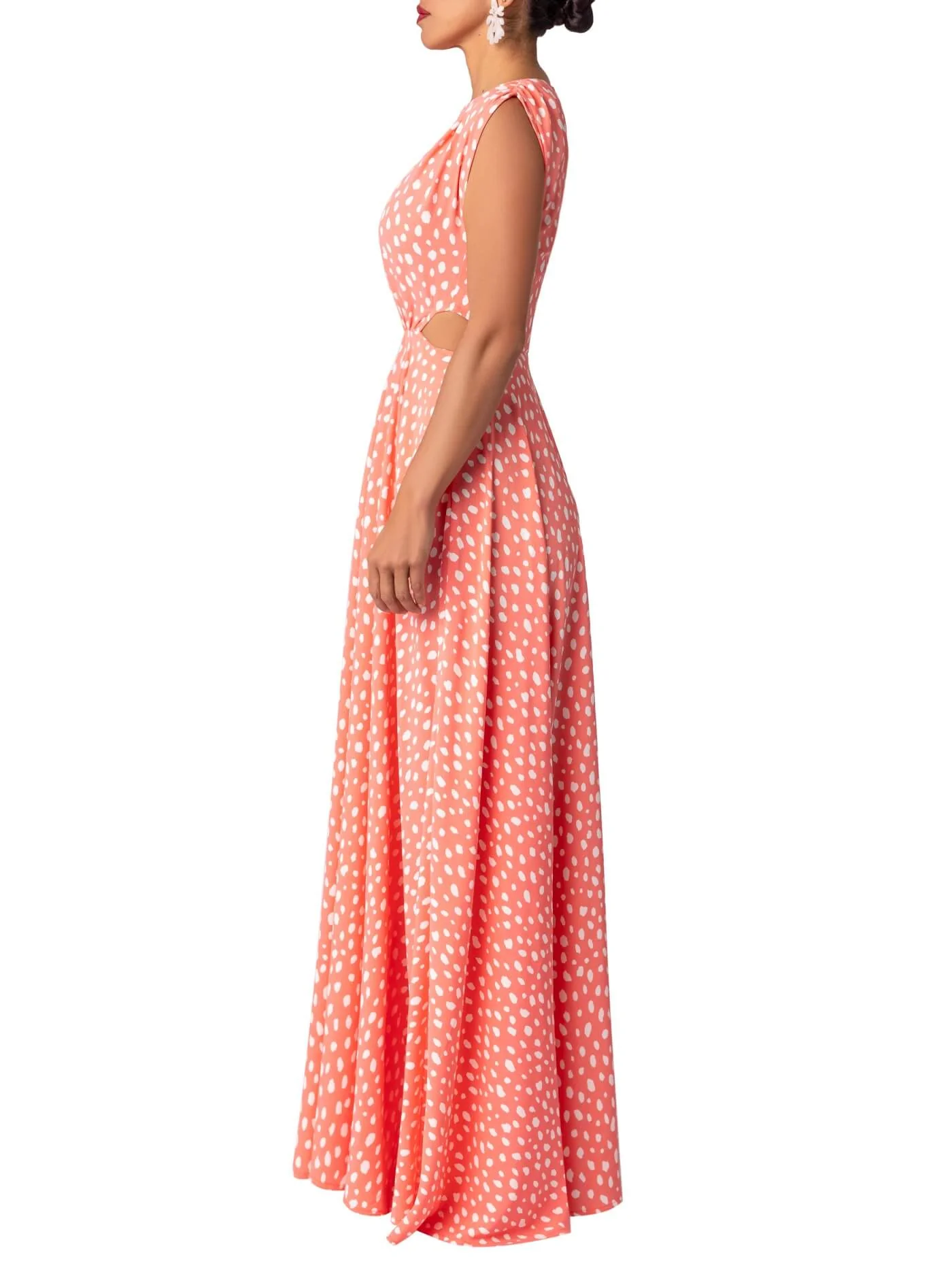 “Cove” Orange Cut-out Maxi Dress - Image 5
