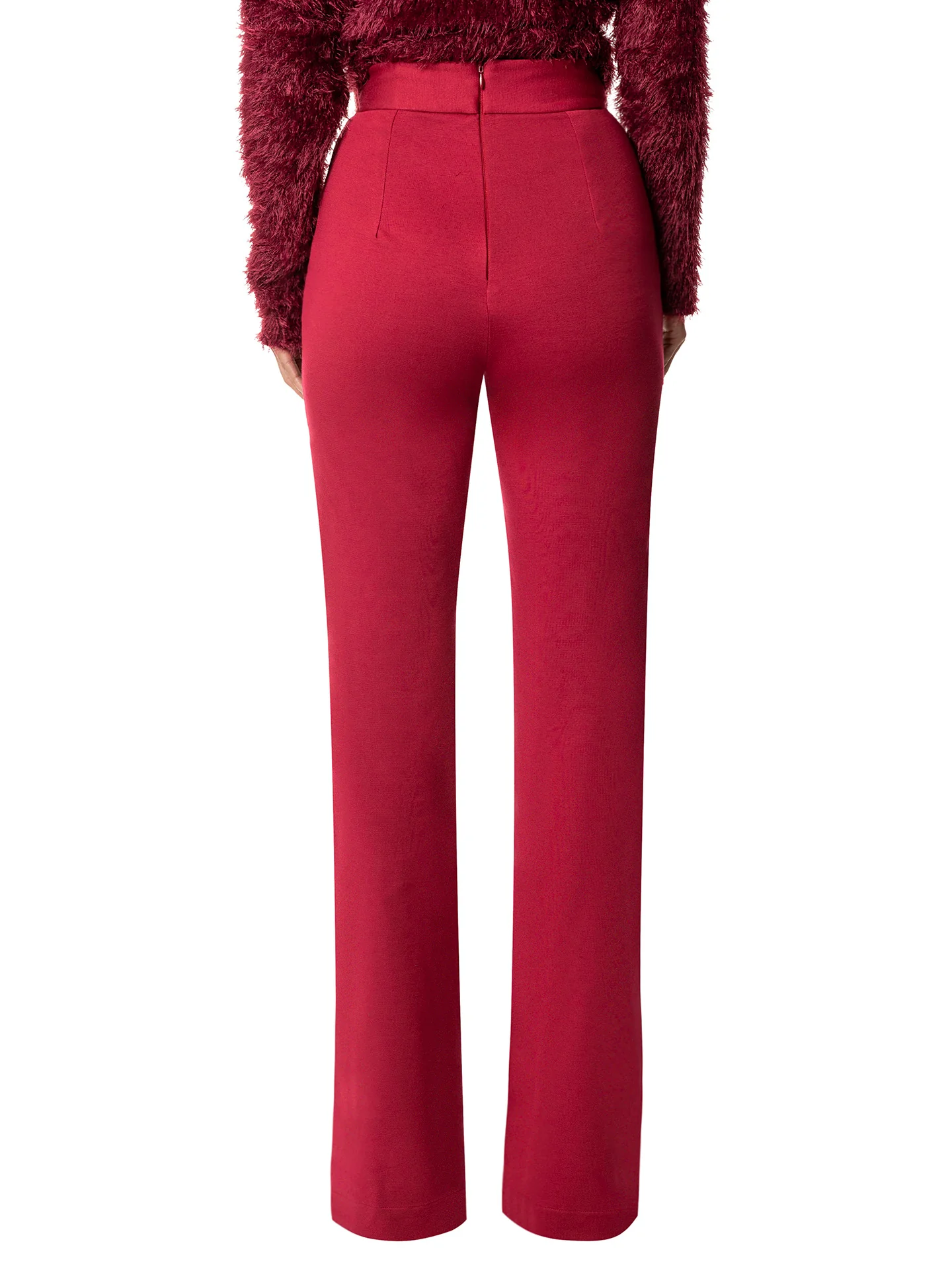 "Cybil" Burgundy High Waist Pants - Image 5