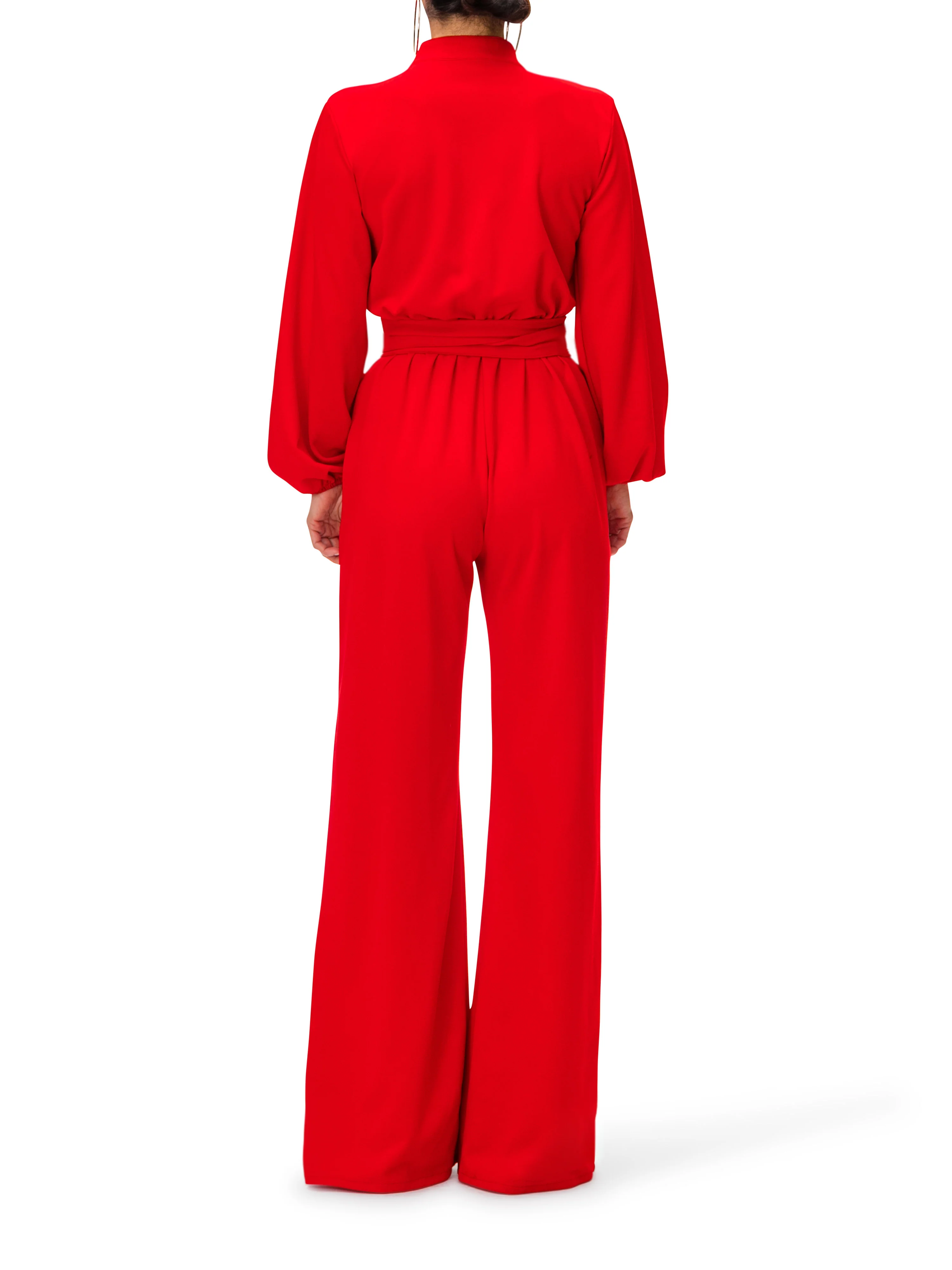 "Dahlia" Bell Sleeve Wide Leg Jumpsuit - Image 5