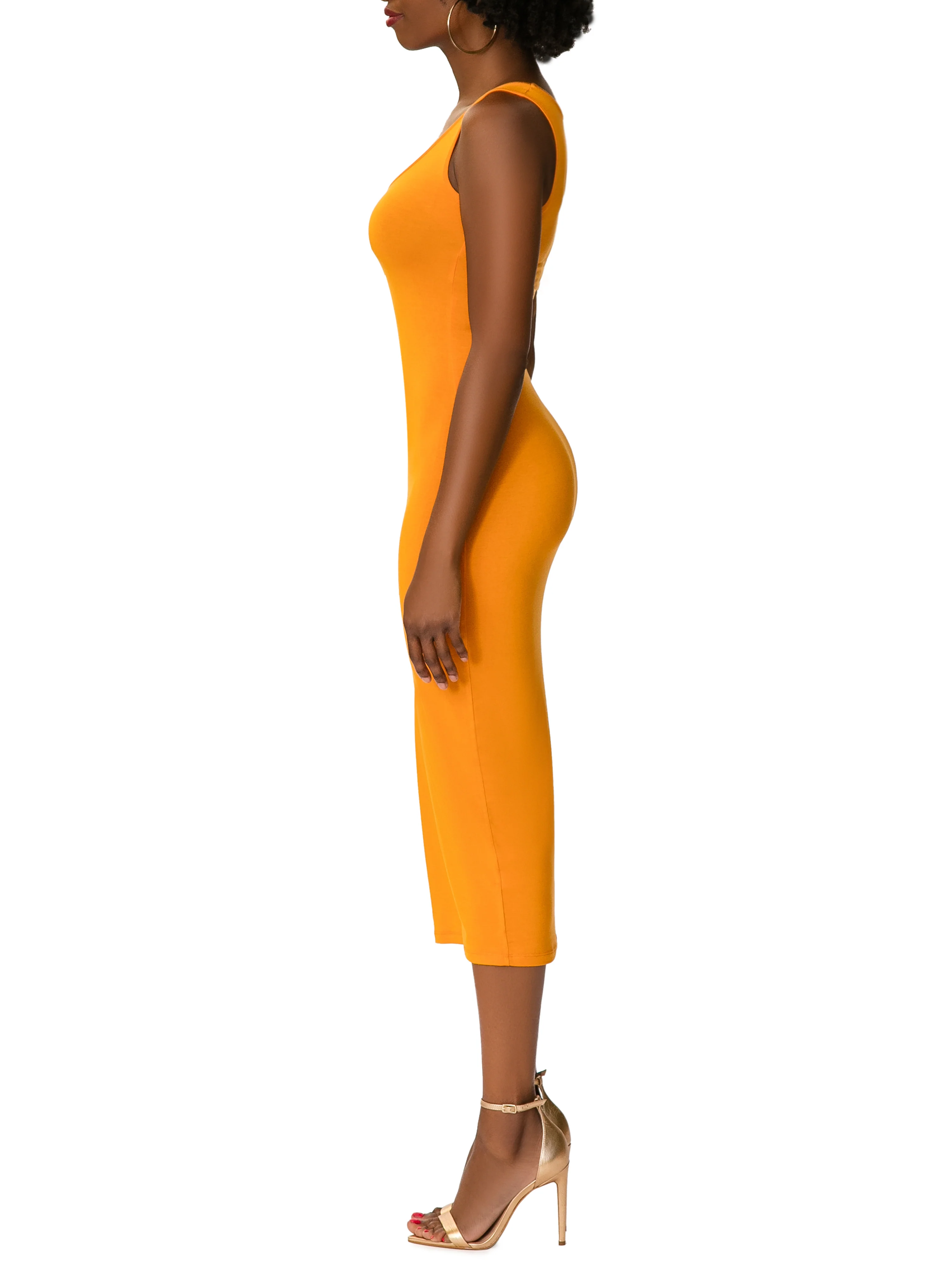 "Daisy" Cheddar Jersey Tank Dress - Image 5