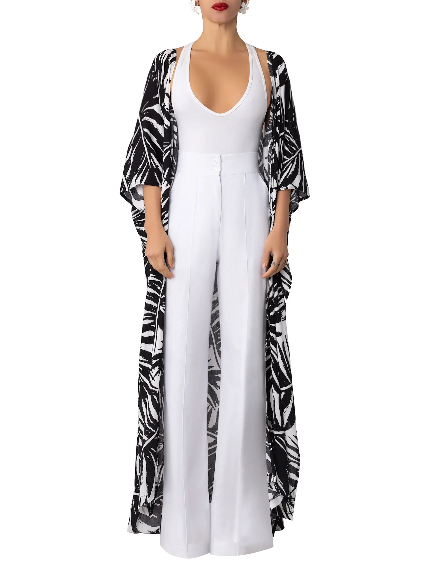 "Dara” Black Dolman Sleeve Duster - Image 4