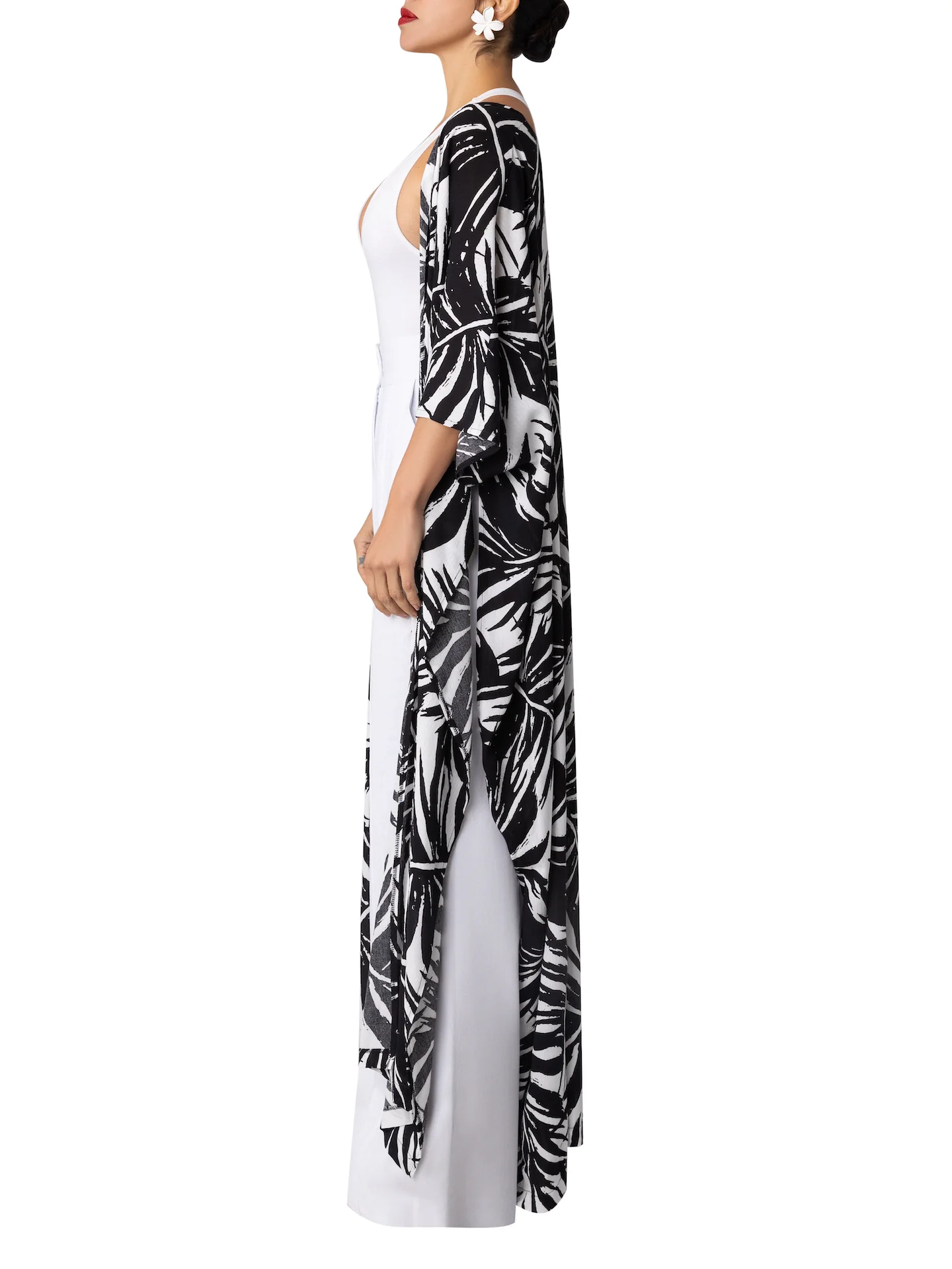"Dara” Black Dolman Sleeve Duster - Image 5