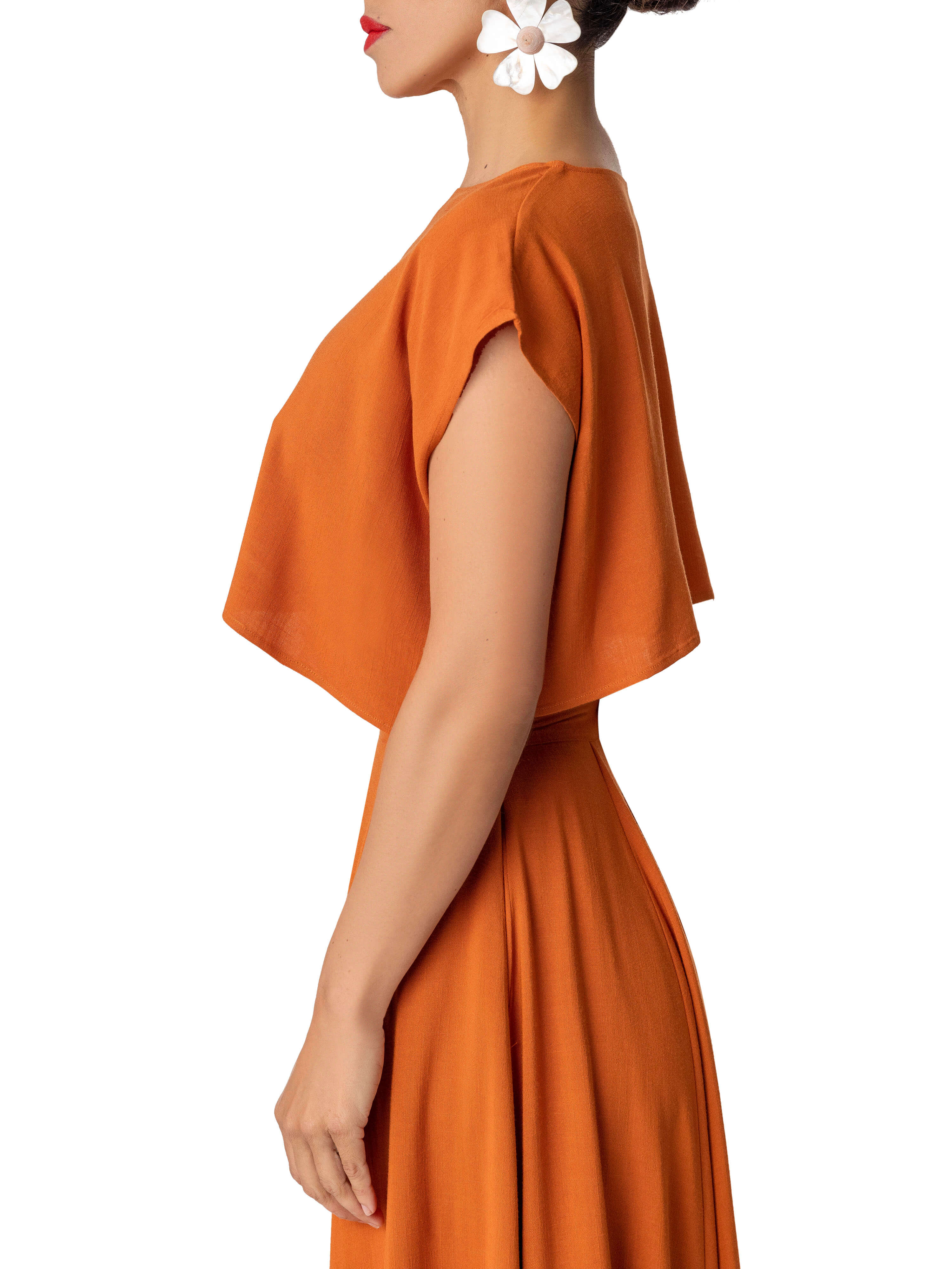 "Daylily" Toffee Crop Top - Image 5