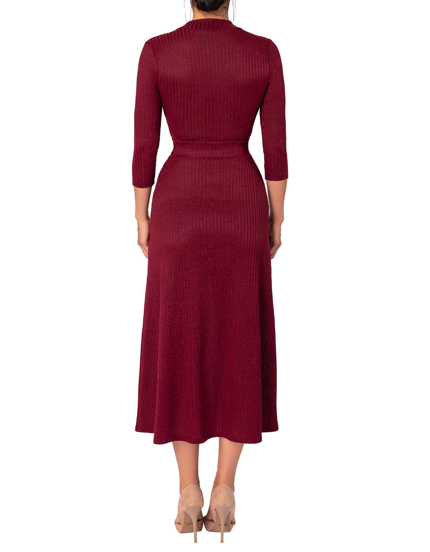 "Diane" Burgundy Mock Dress - Image 5