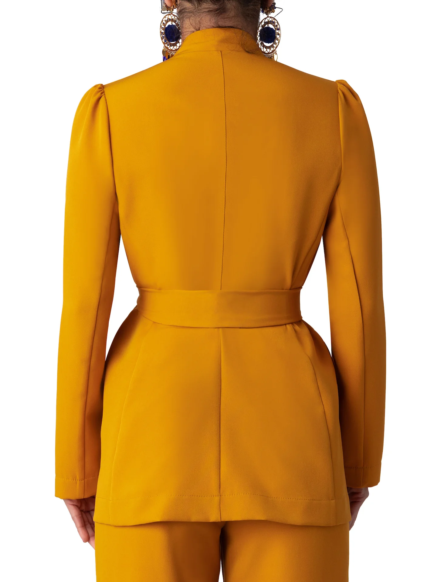 "Durian" Unlined Mustard Blazer - Image 7