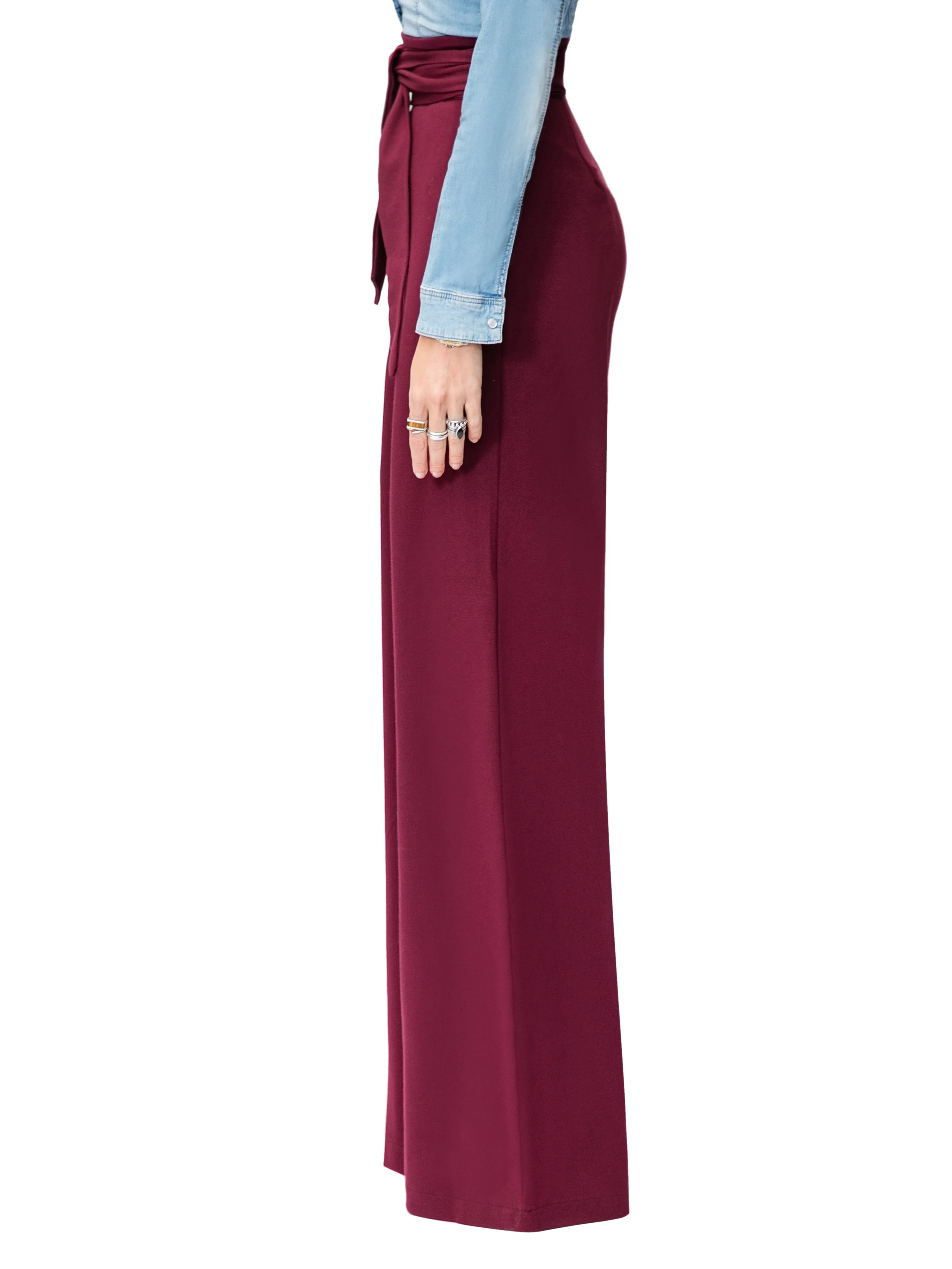 "Eleanor" Raisin Belted High Waist Pants - Image 5