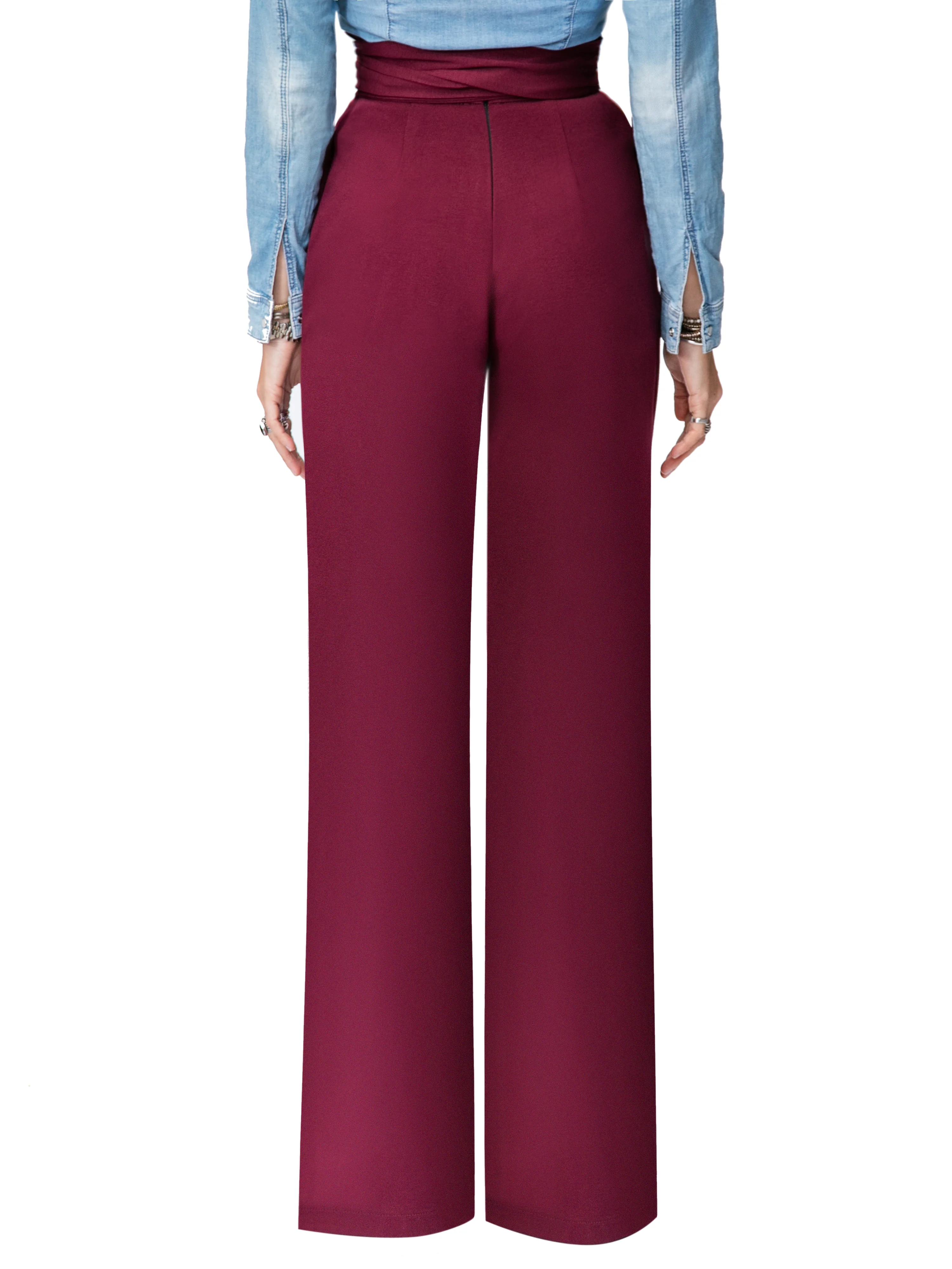 "Eleanor" Raisin Belted High Waist Pants - Image 6