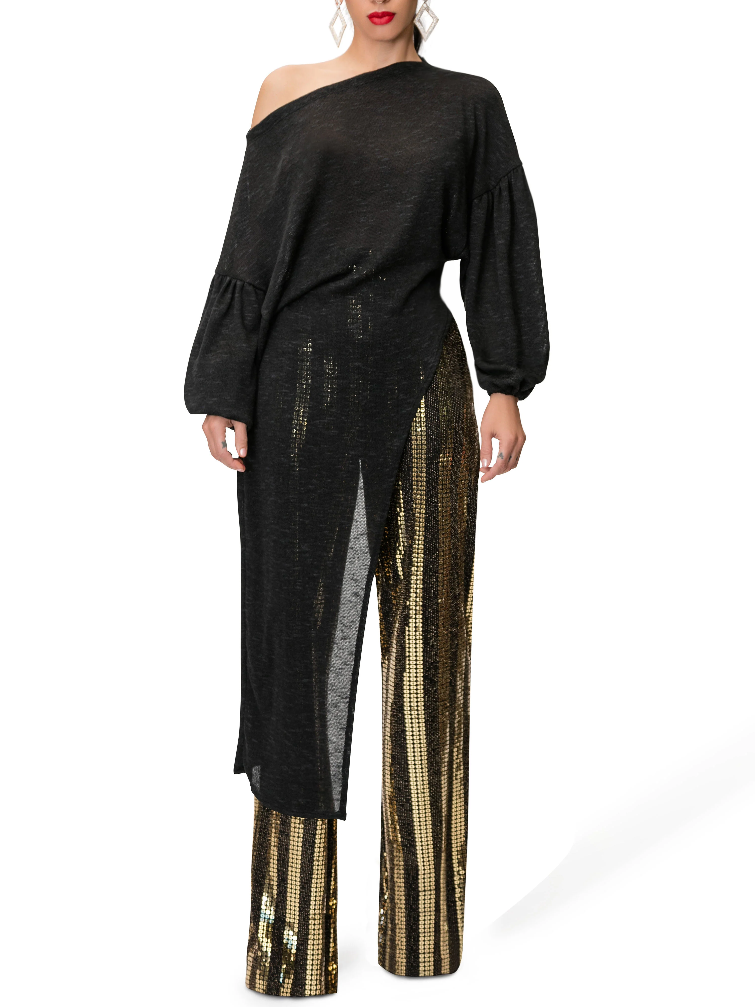 "Esther" Off Shoulder Sweater - Image 3