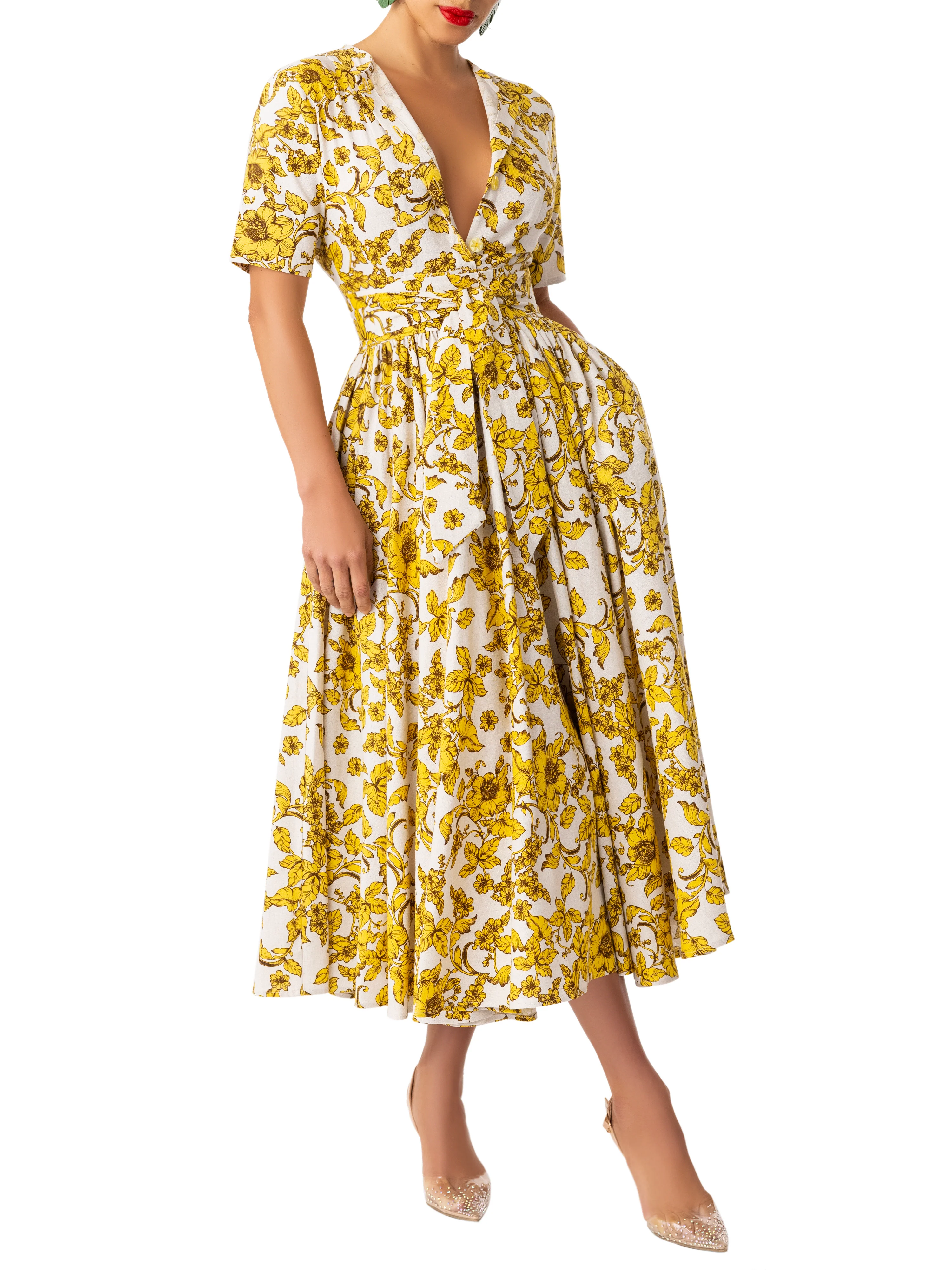 "Gretl" Print Swing Dress - Image 3