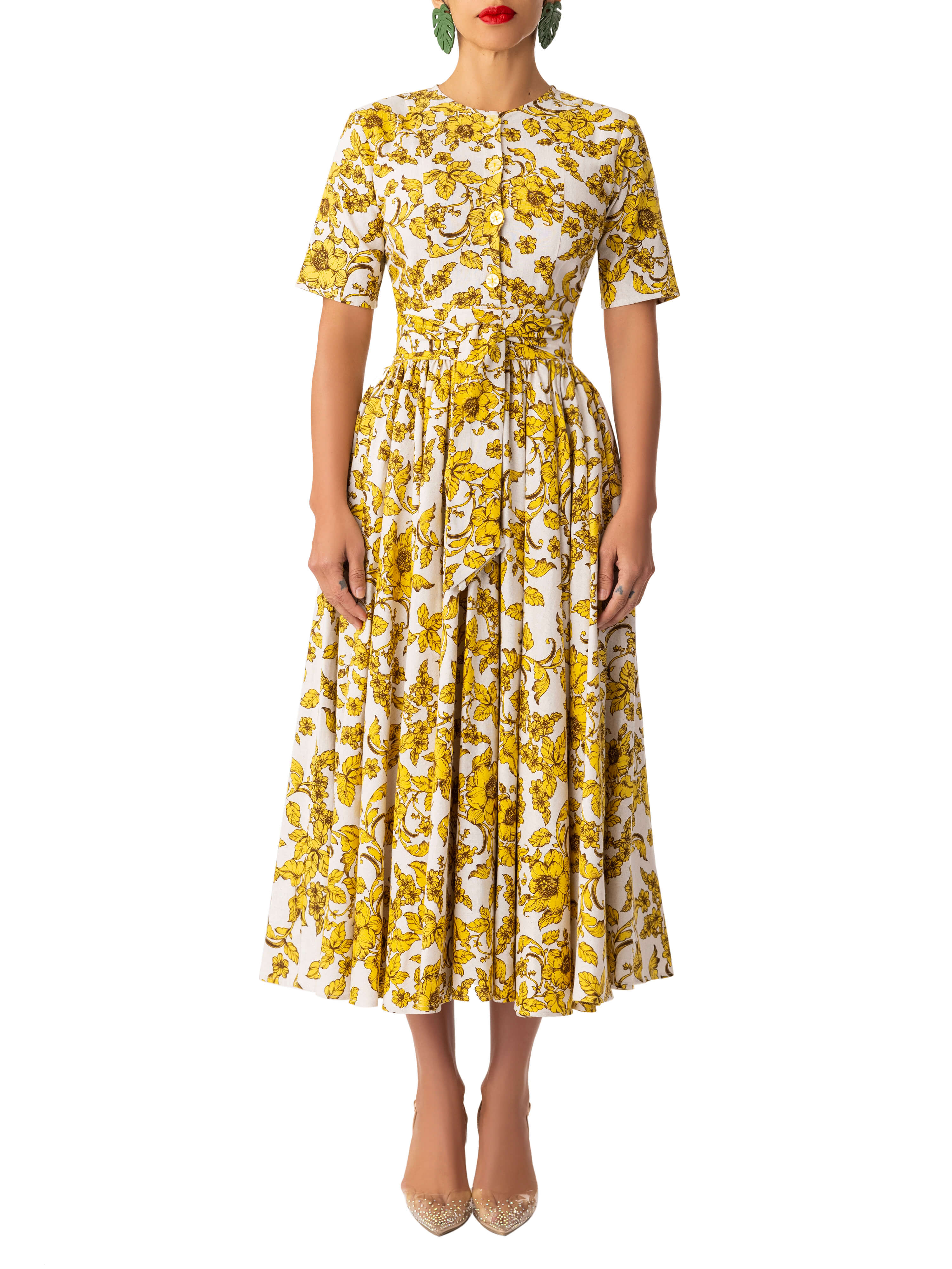 "Gretl" Print Swing Dress - Image 4