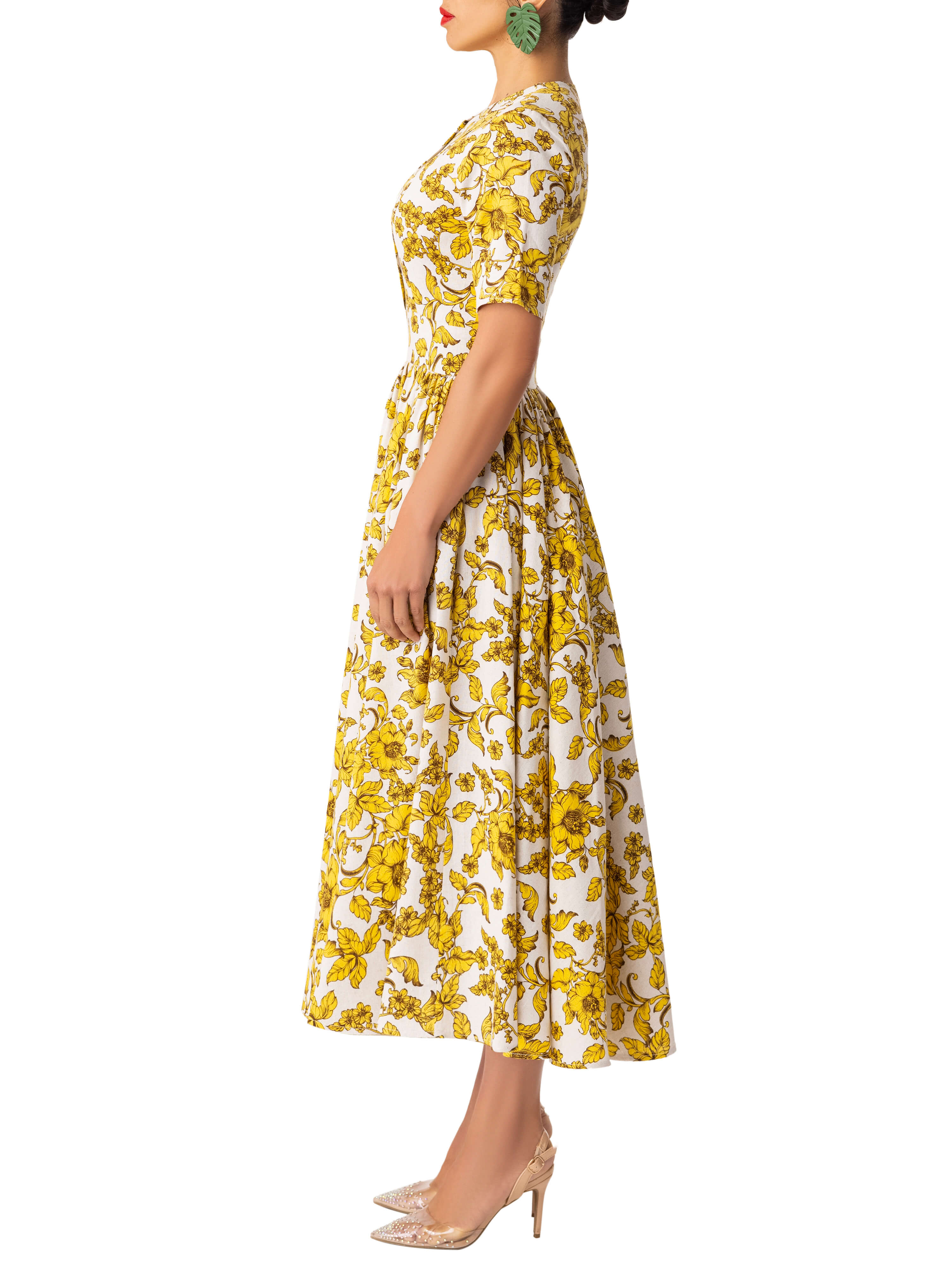 "Gretl" Print Swing Dress - Image 6