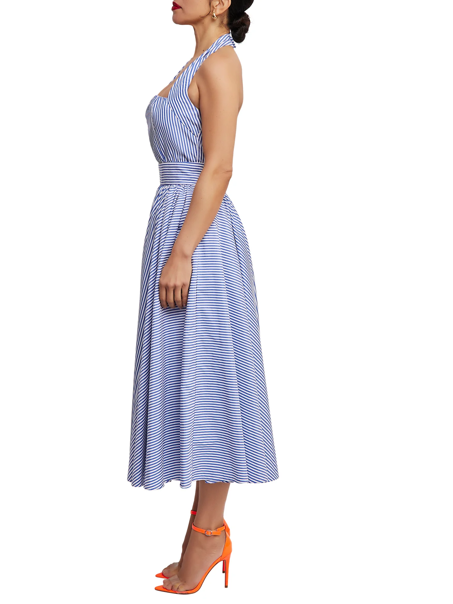 “Harbor” Stripe Halter Neck Dress - Image 5