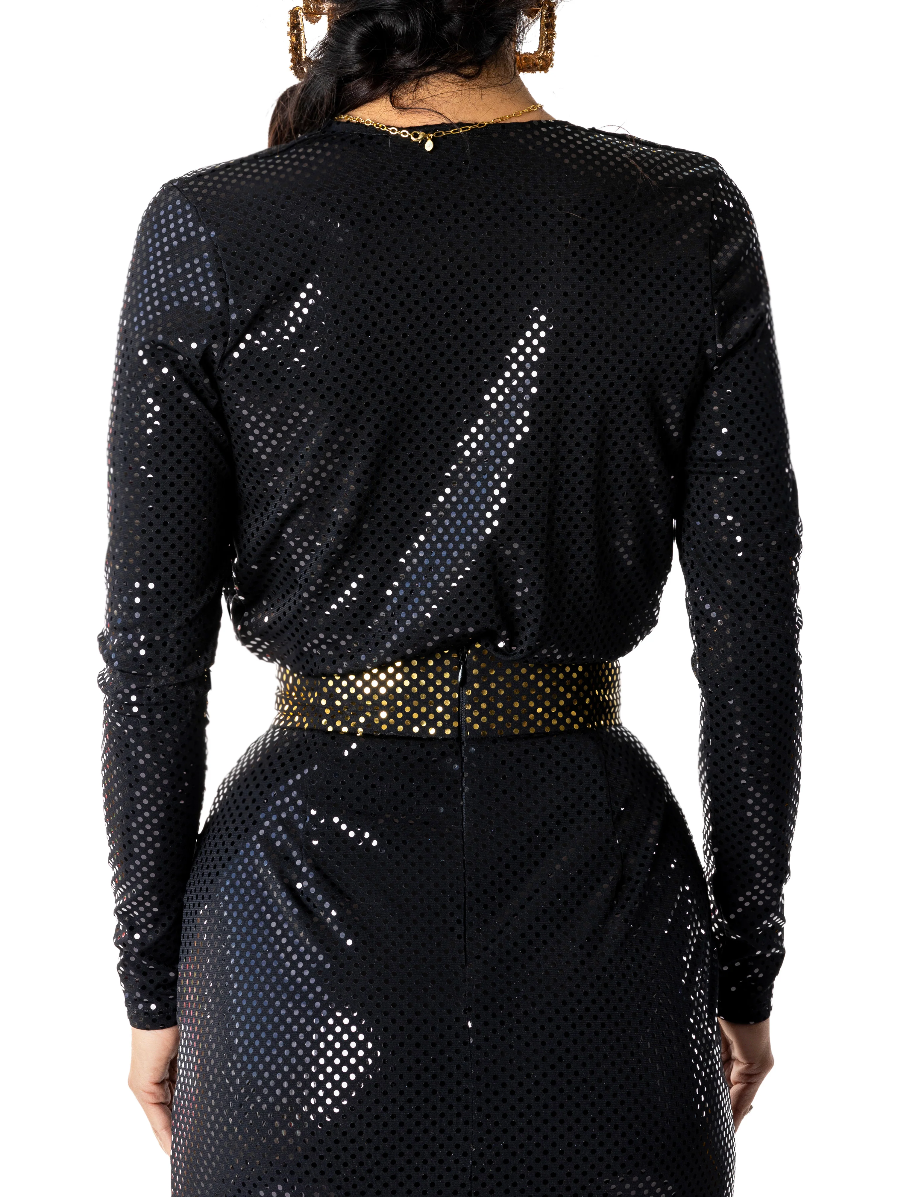 "Harmony" Black Sequin Bodysuit - Image 6