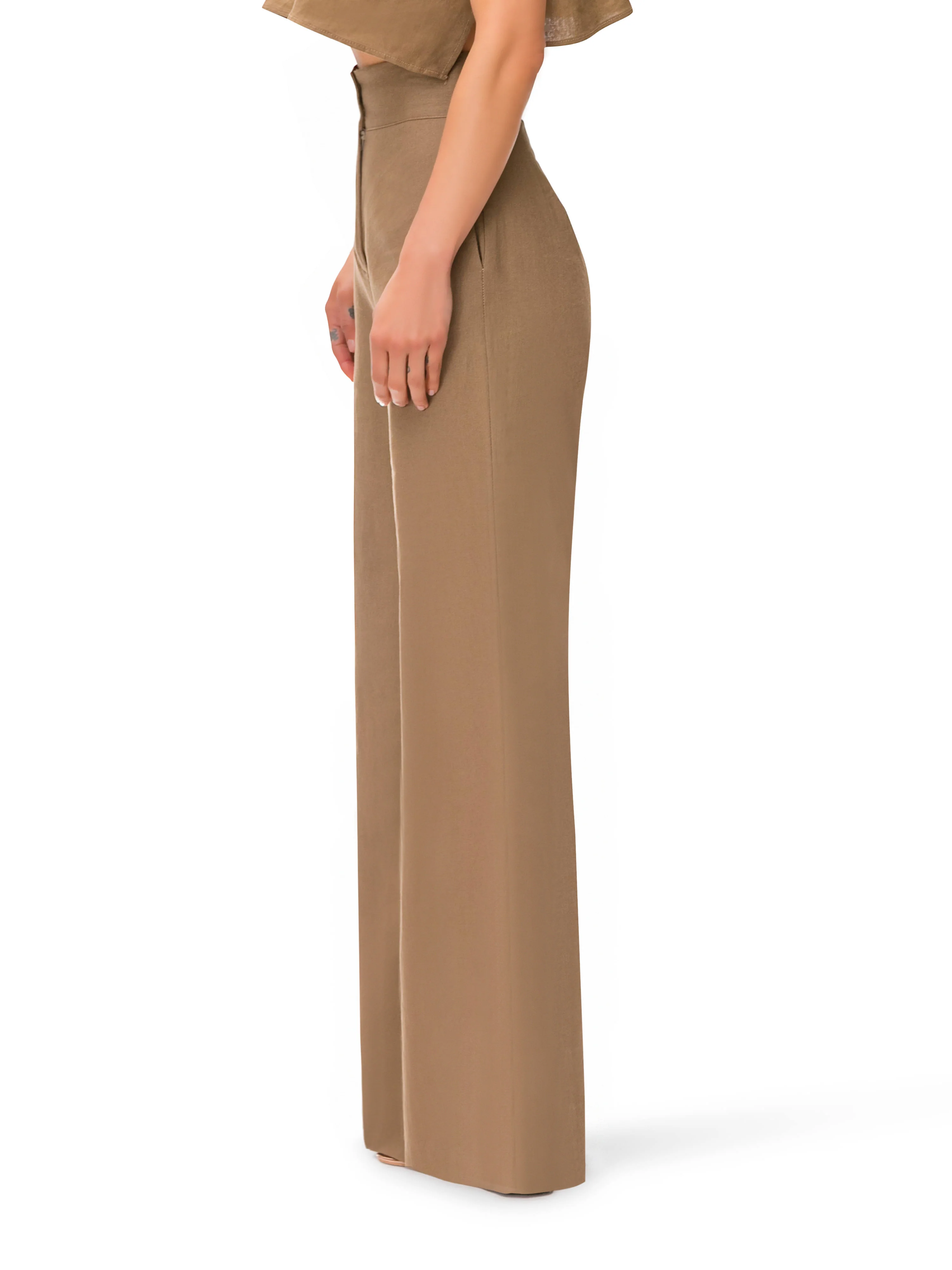 "Hibiscus" High Waist Linen Pants - Image 4