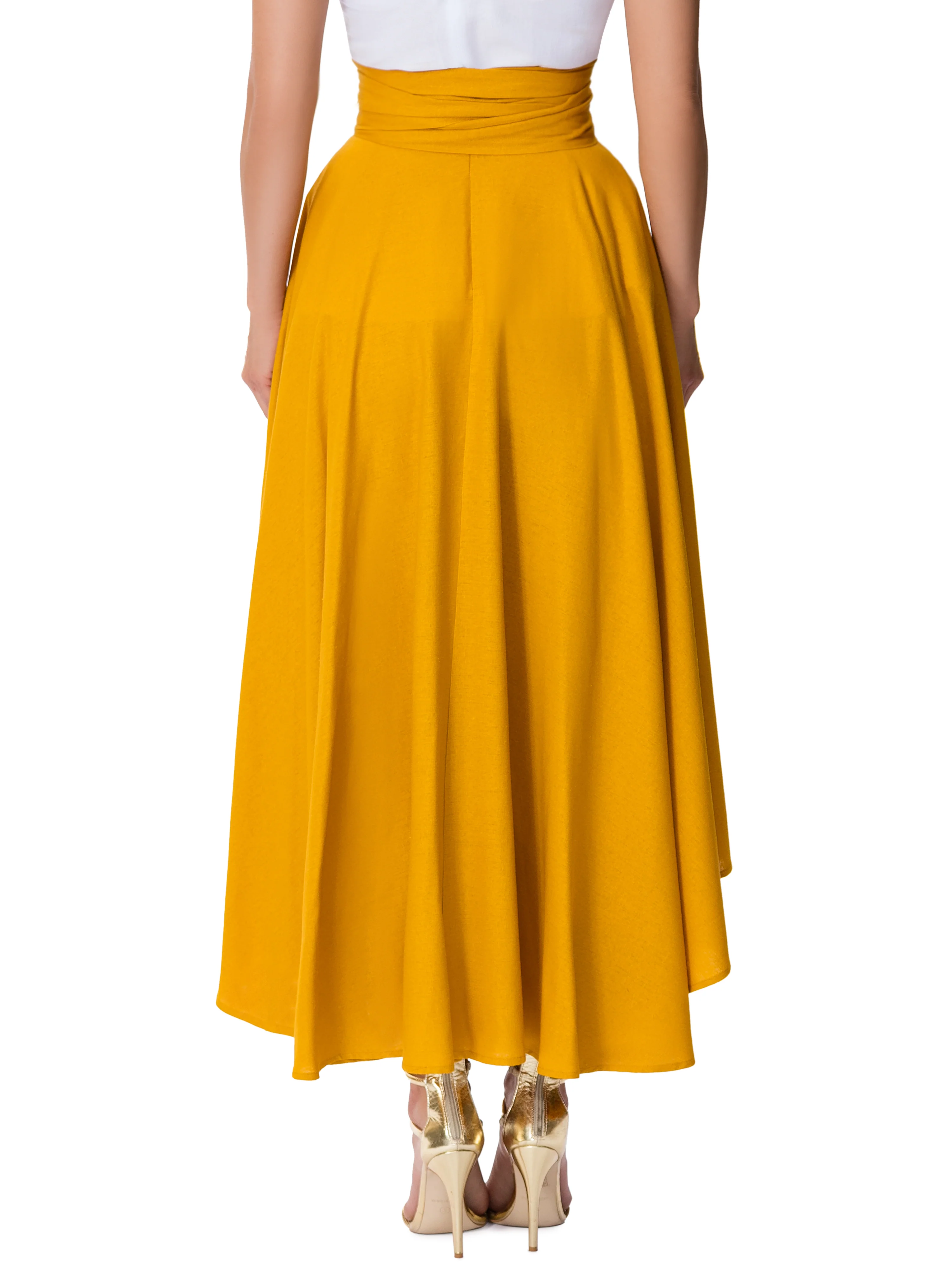 "Hollywood" Mango Belted Midi Skirt - Image 6