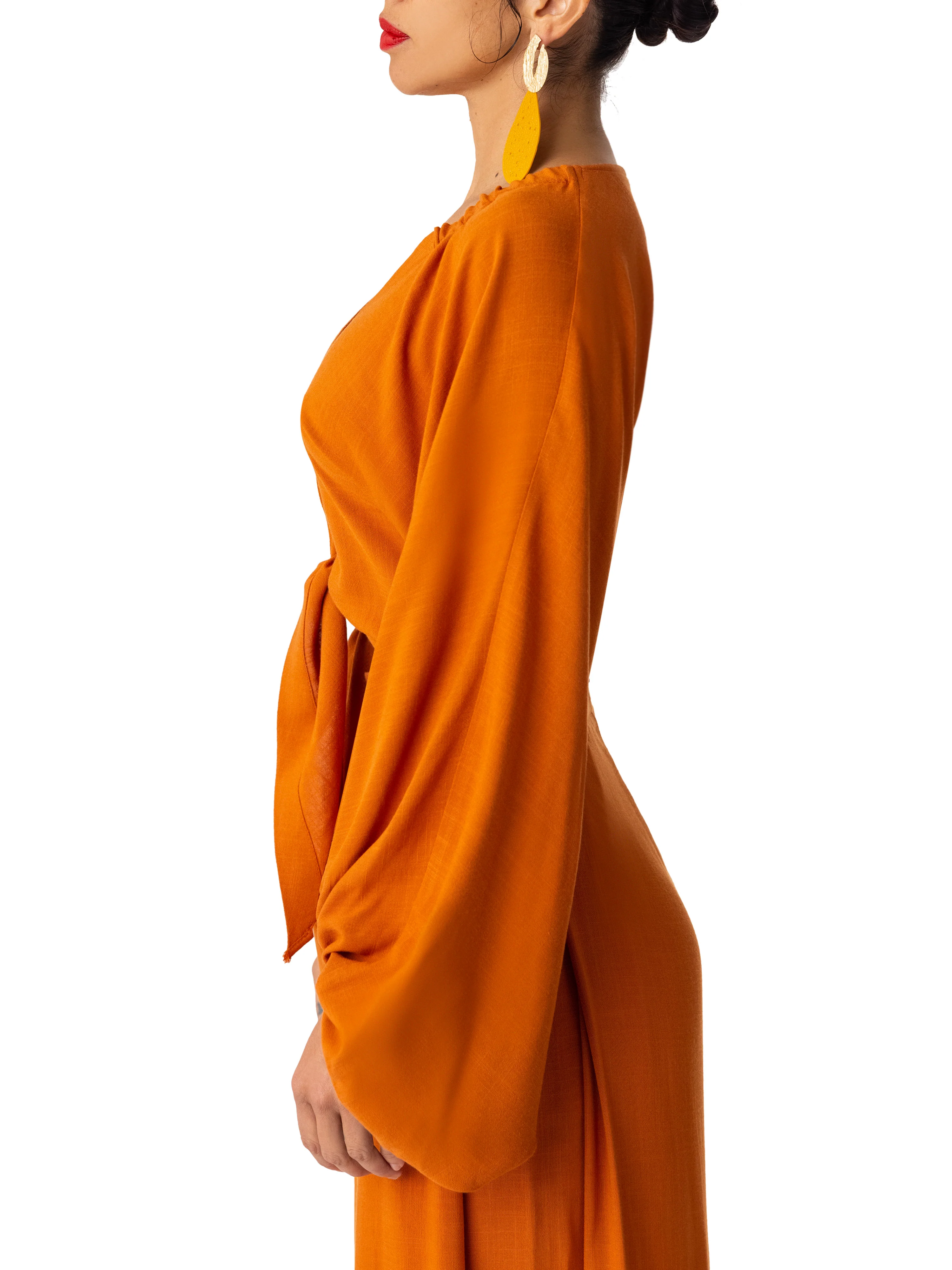 "Honey" Toffee Front-Tie Top - Image 4