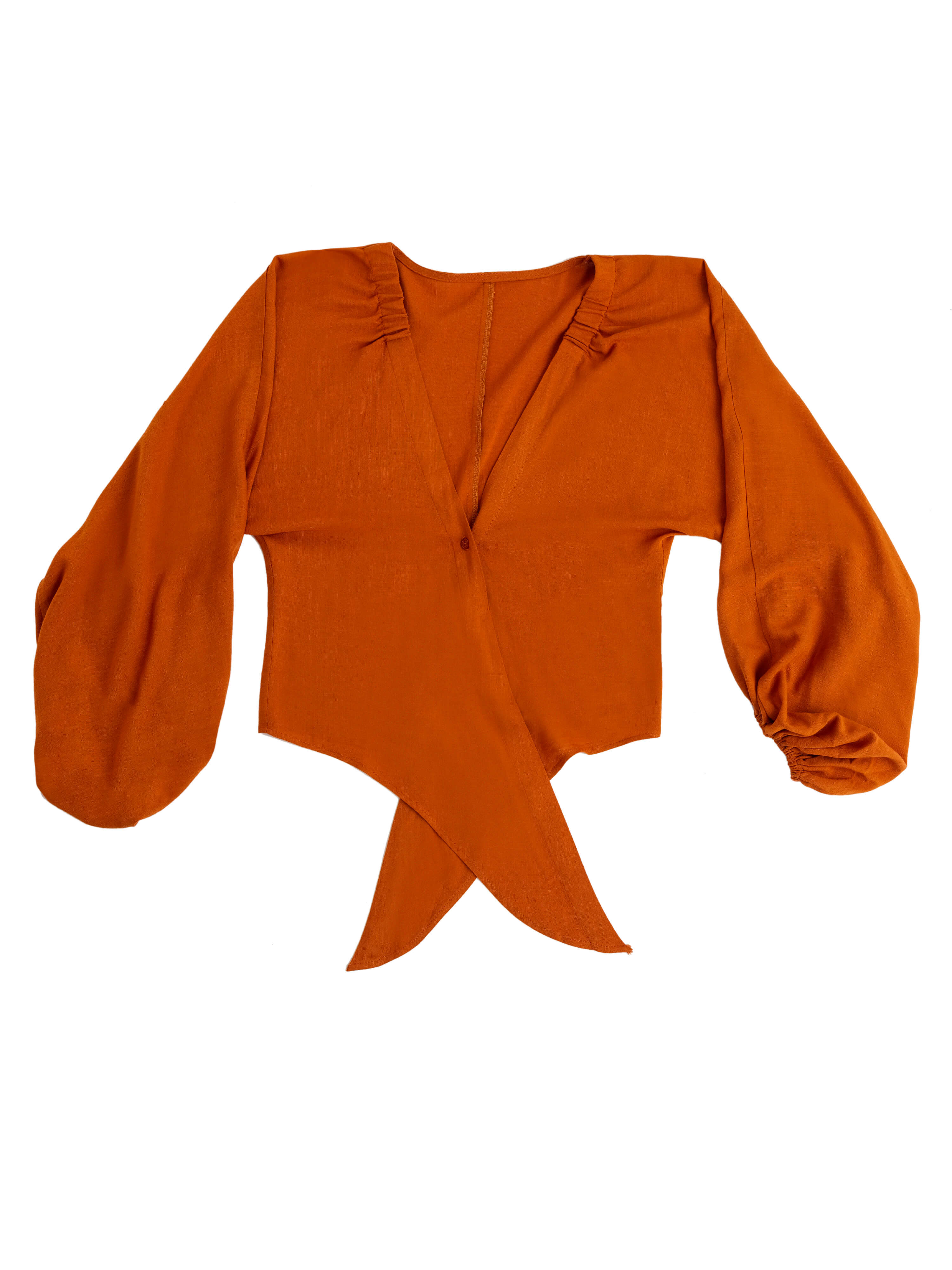 "Honey" Toffee Front-Tie Top - Image 6