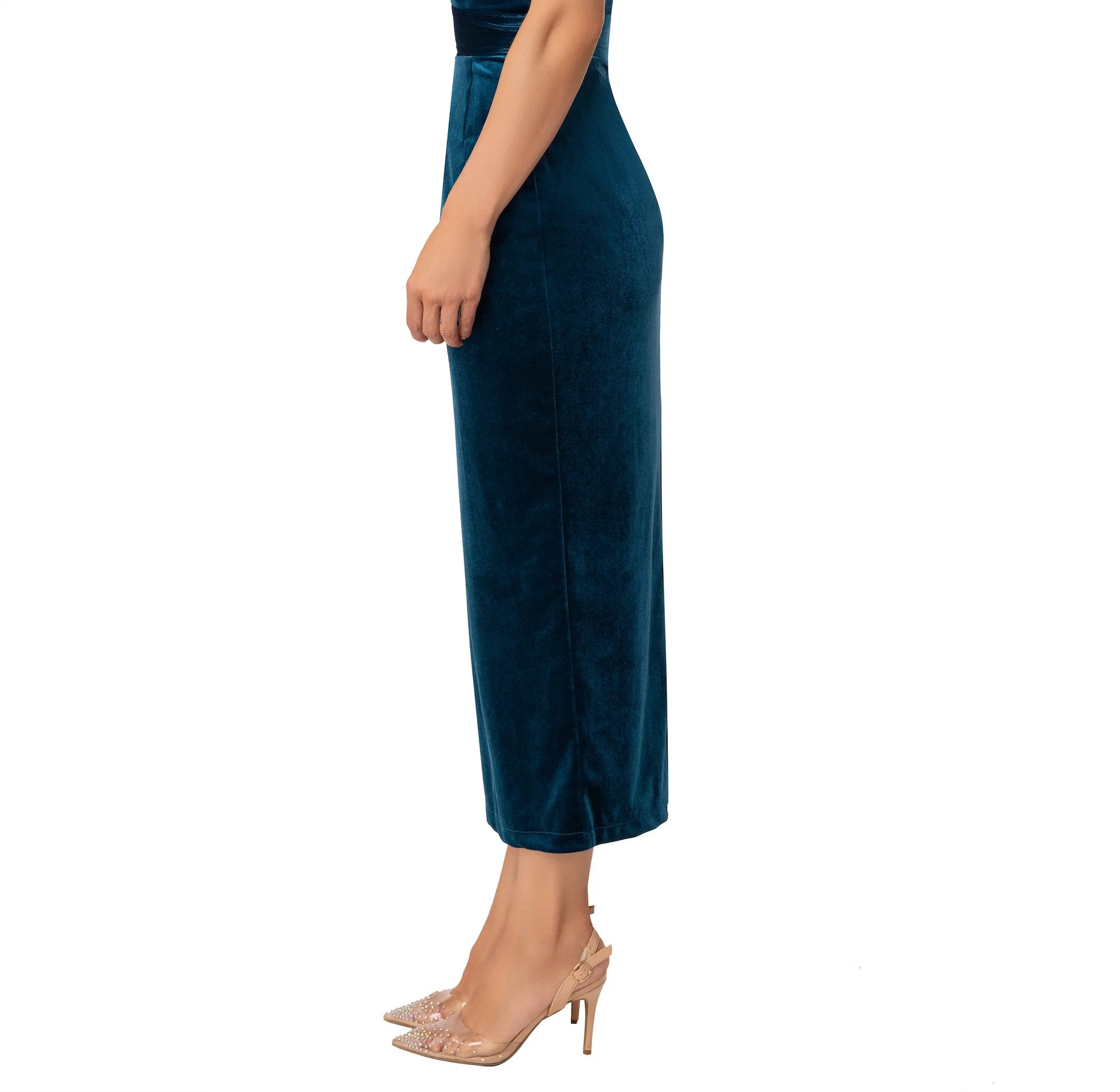 “Jada” Petrol Pencil Skirt - Image 6