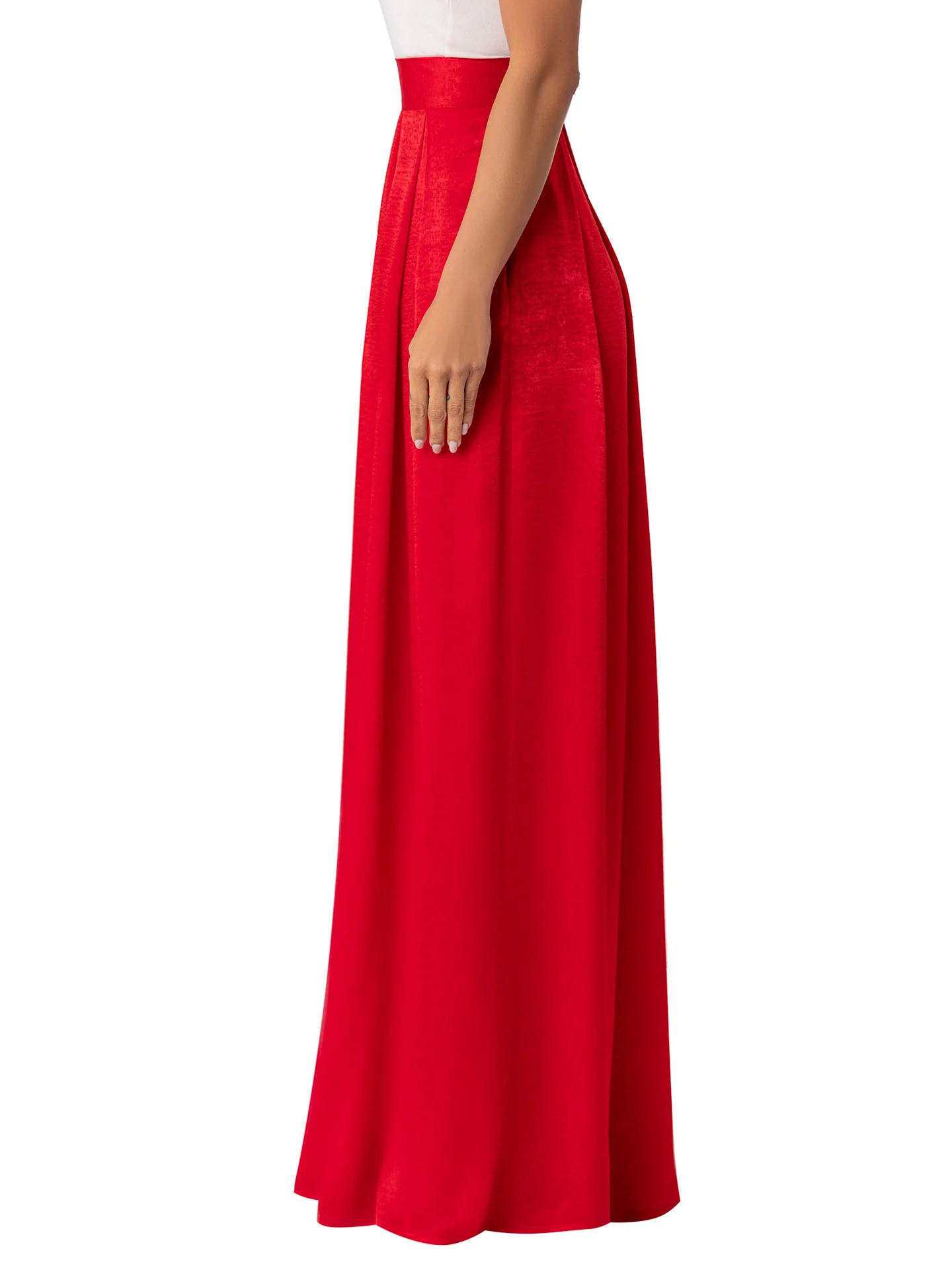 “Janis” Red Wide Leg Pants - Image 5