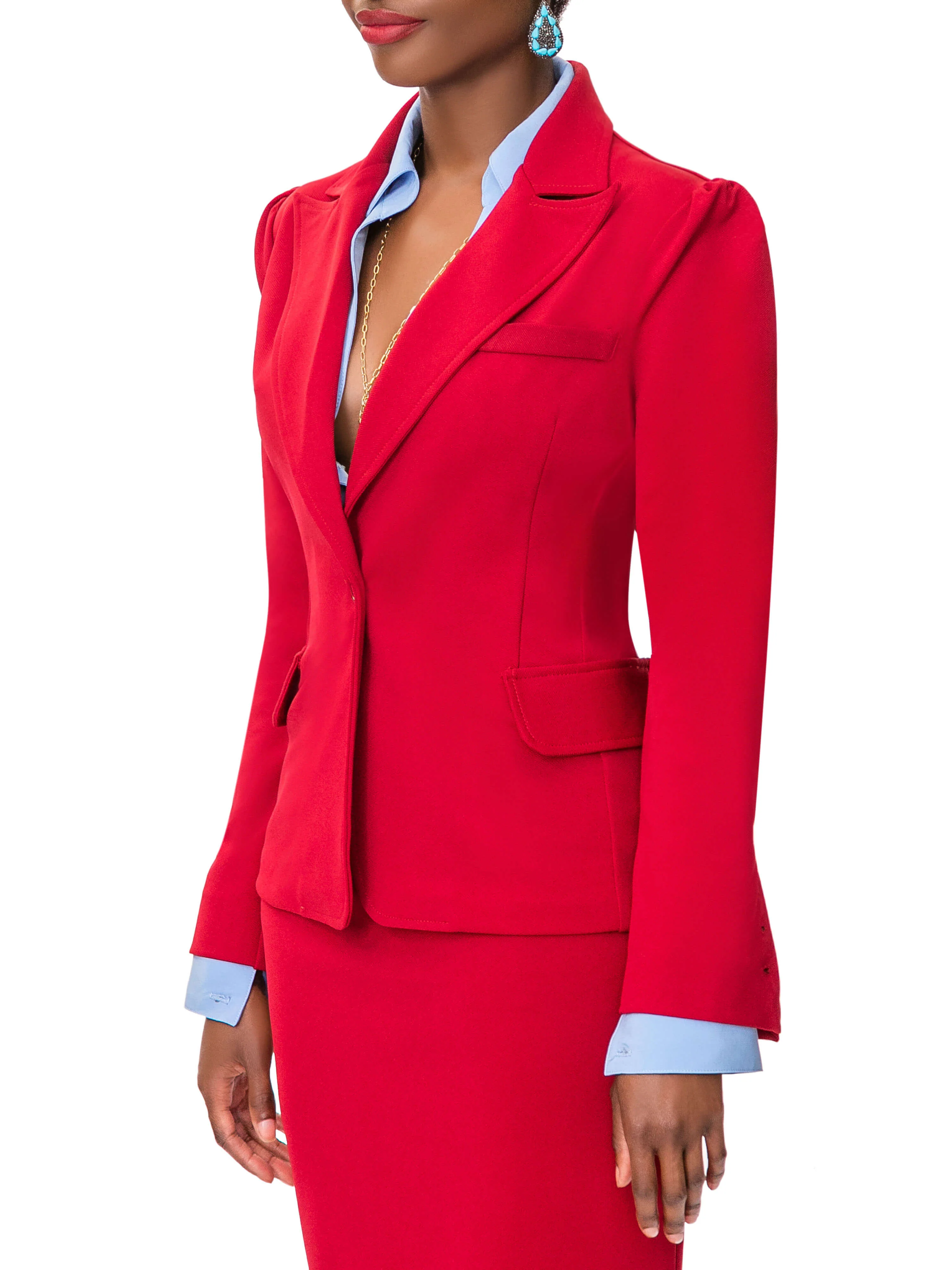 "Jessica" Deep Red Blazer - Image 5