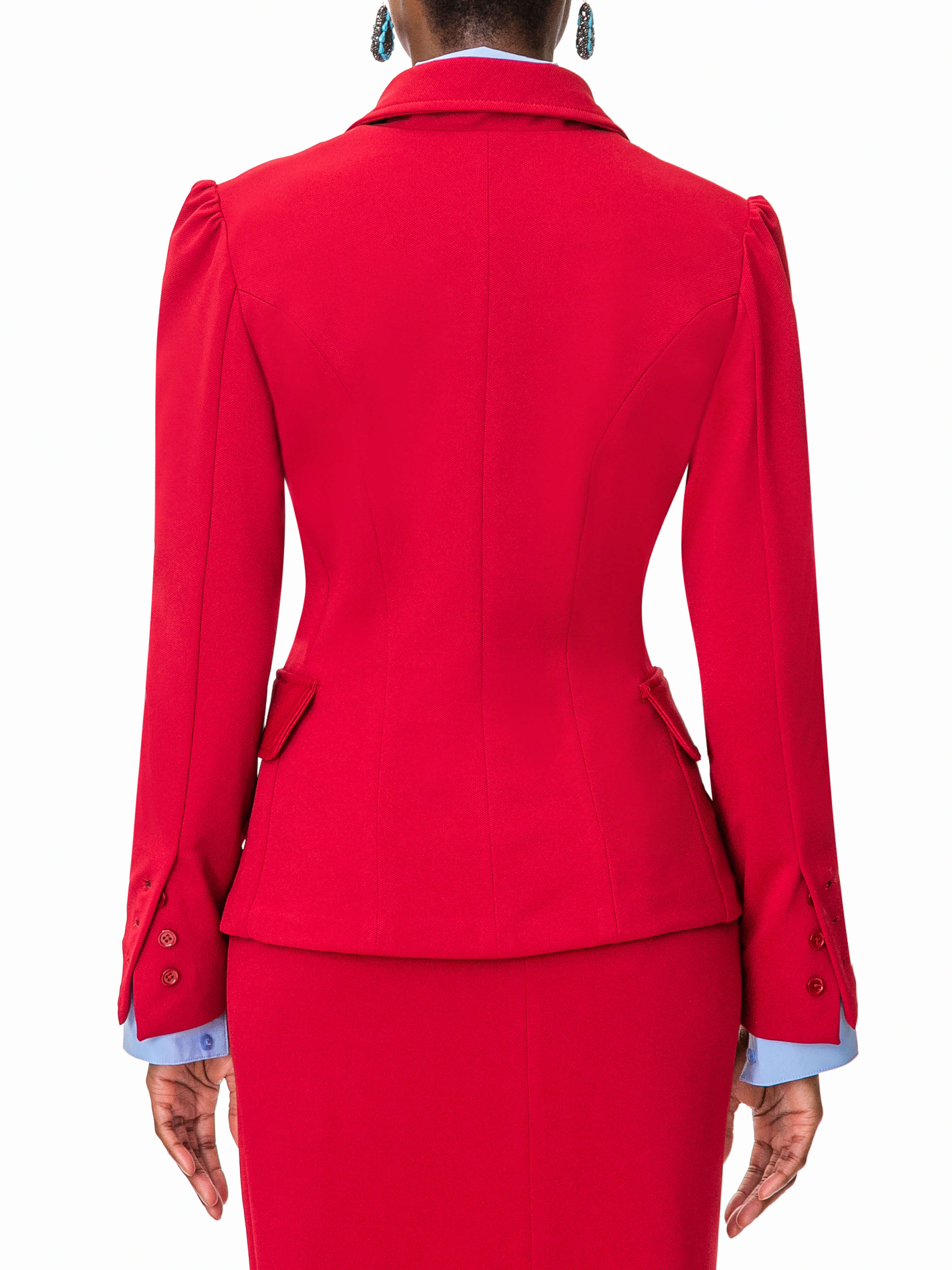 "Jessica" Deep Red Blazer - Image 7