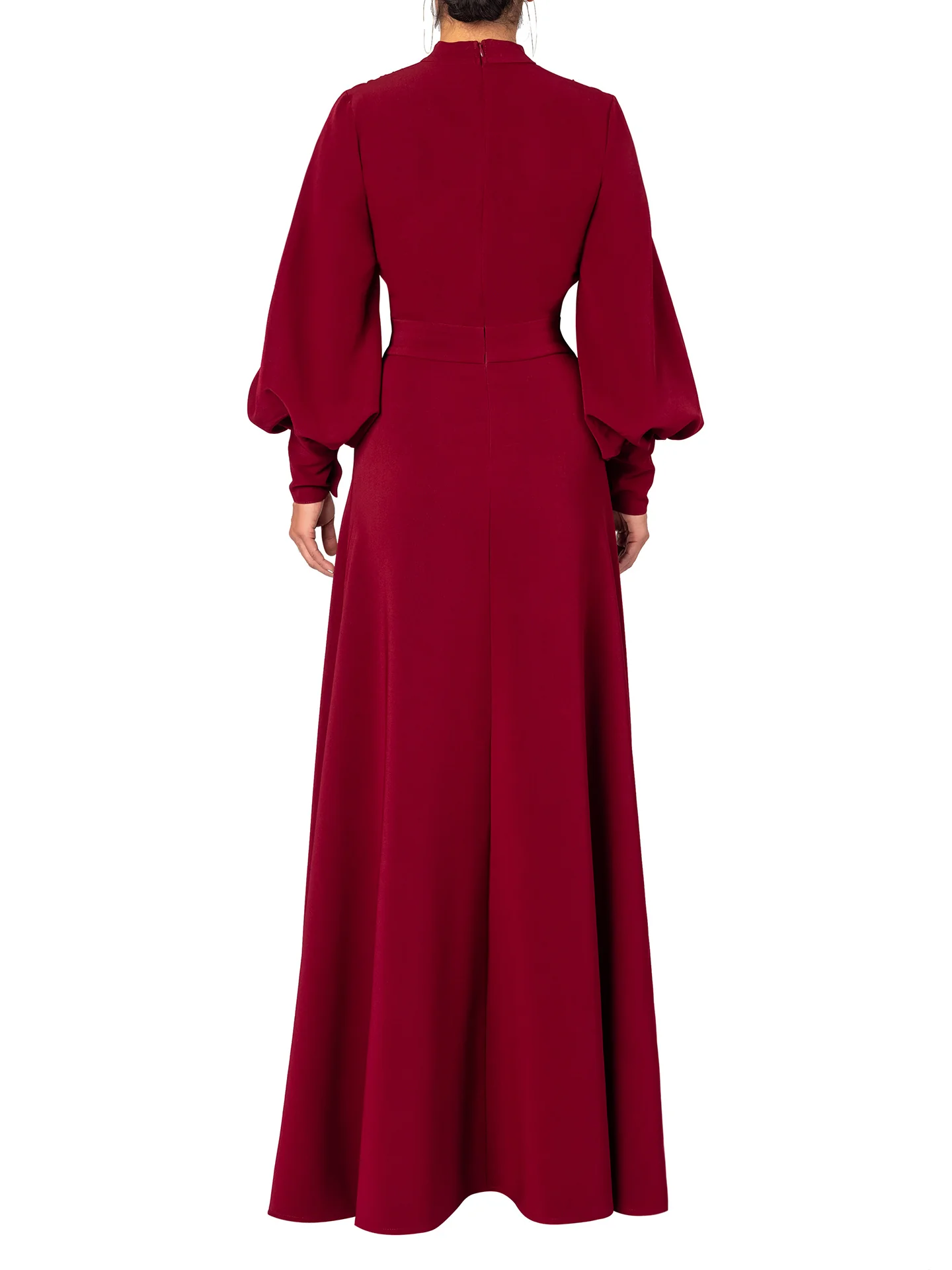 "Kamala" Burgundy Maxi Dress - Image 5