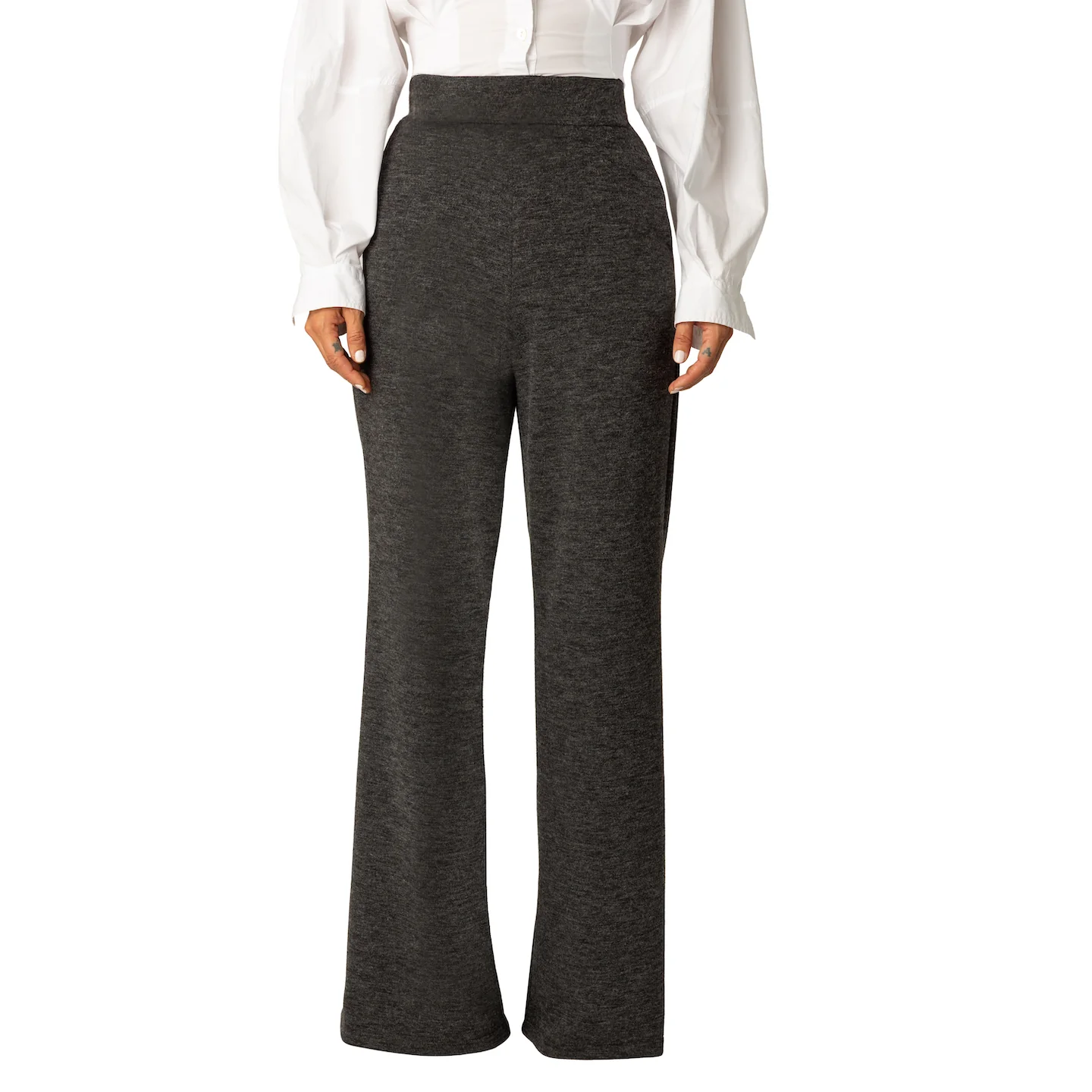 "Kayla" Grey Wideleg Pants - Image 4