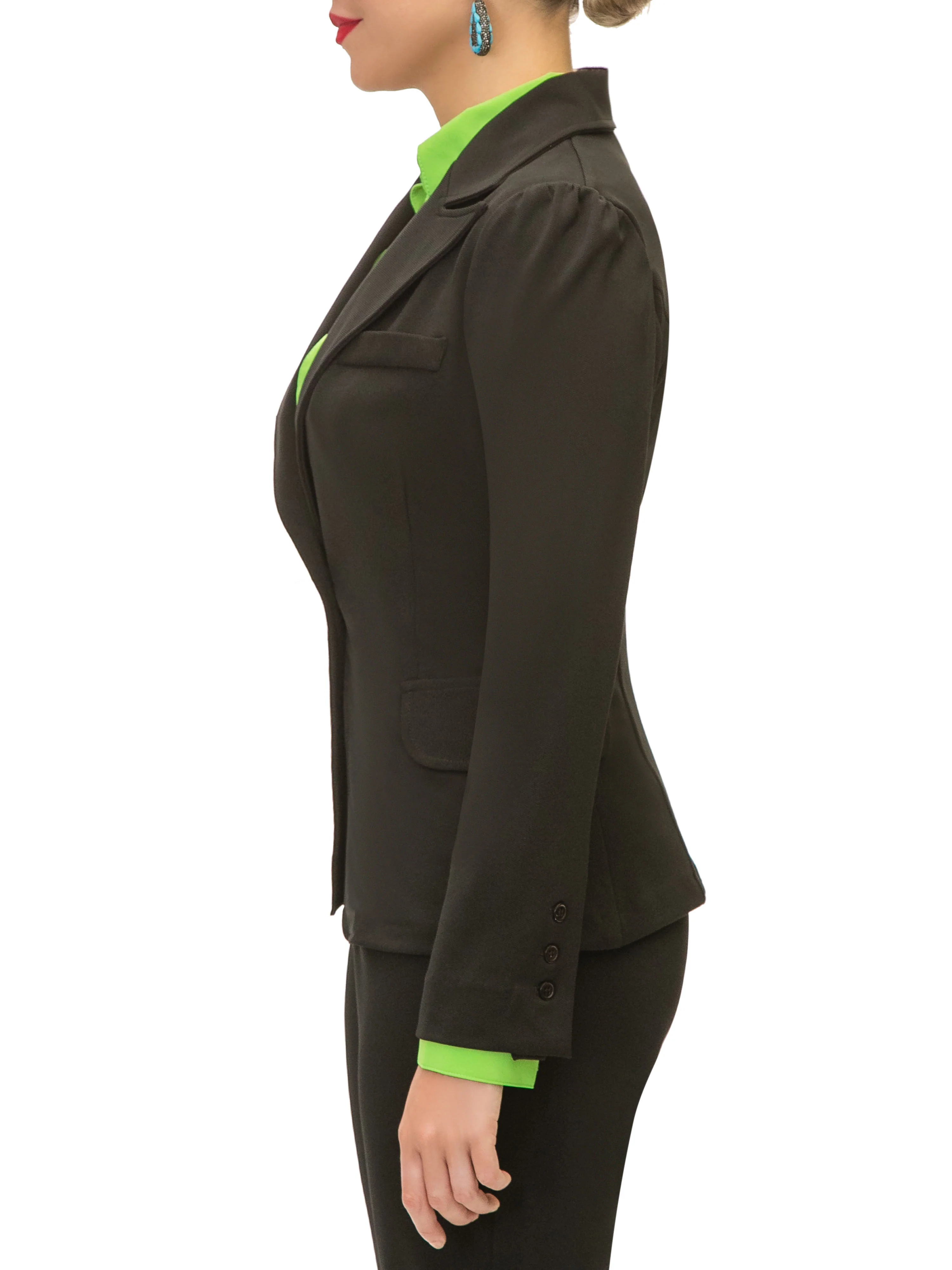 "Kemmy" Black Fitted Blazer - Image 6