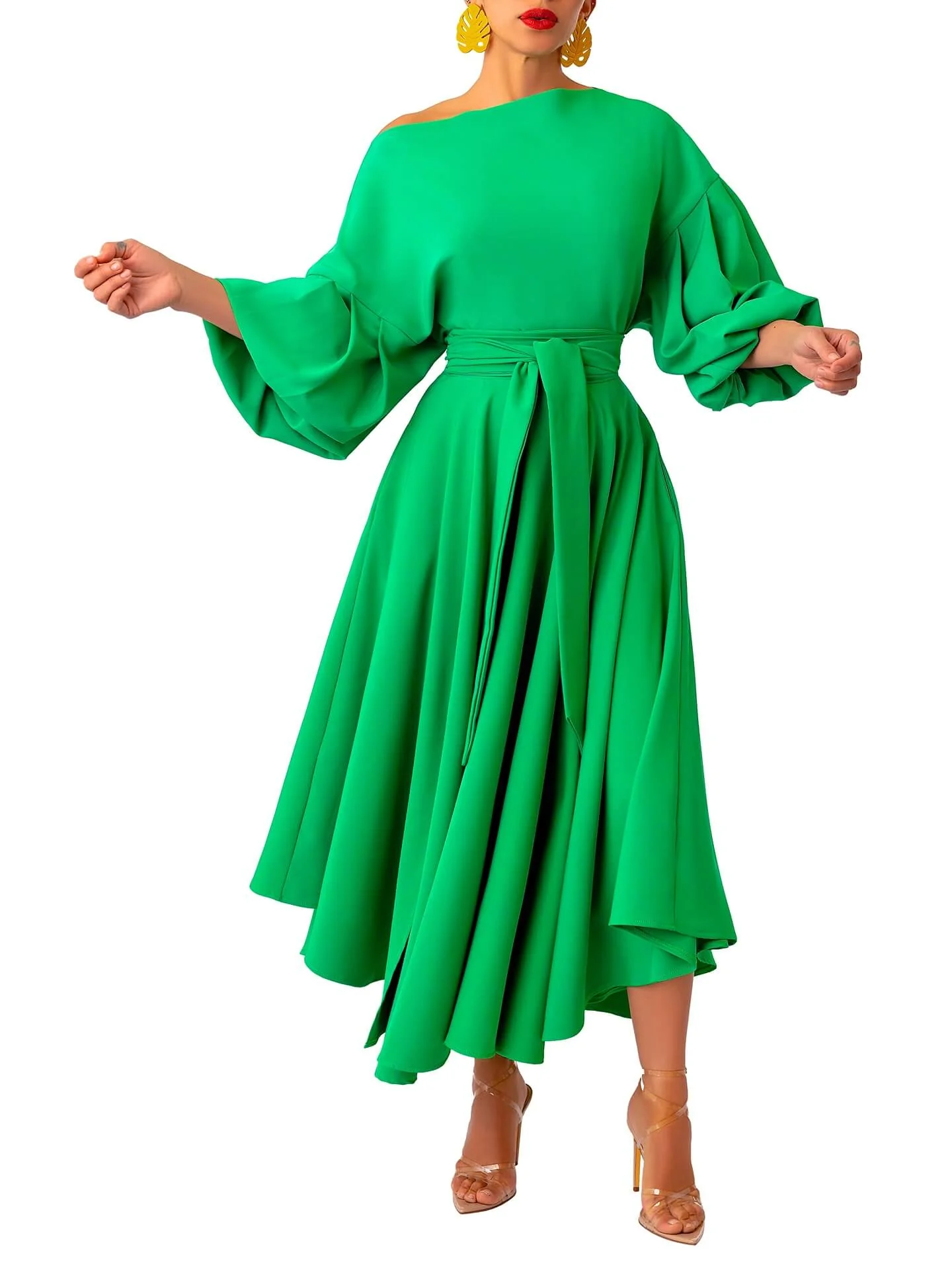 “Kóre” Jade Billow Sleeve Top - Image 4
